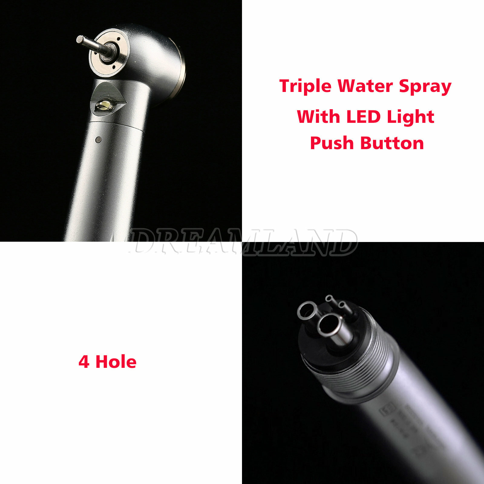 LED Fiber Optic Yabangbang E-generator Dental Handpiece High Speed 4/2Hole -CN