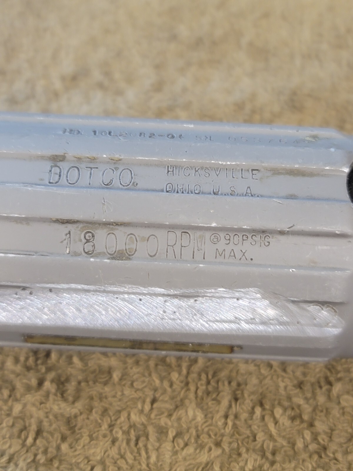 Dotco 10L2082 18,000 Rpm Straight Die Grinder Cut-Off Air Pneumatic Tool 1/4″