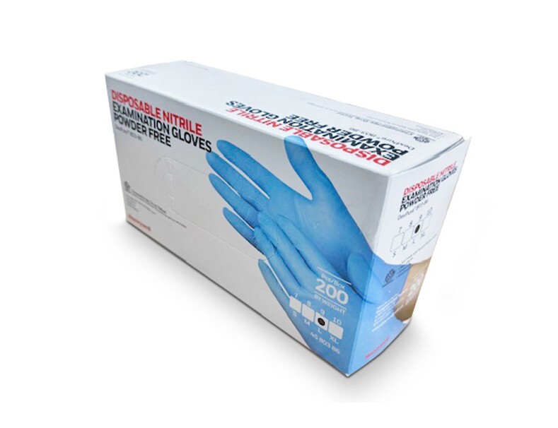 Honeywell Gloves Powder-Free, Blue medical grade, Case of 10 boxes