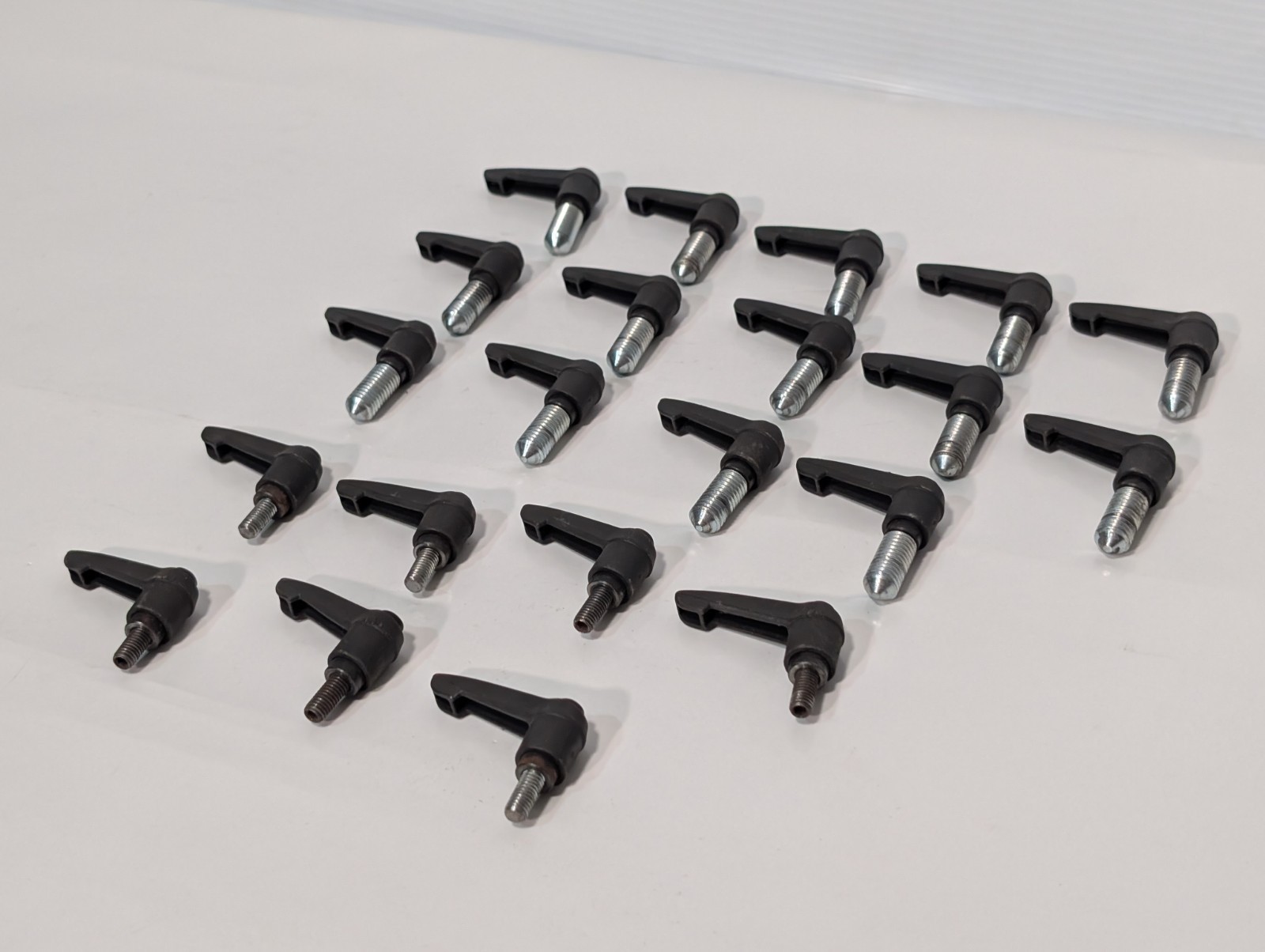 Lot of 21 Assorted Sizes Kipp Adjustable Handle Clamping Levers, as shown