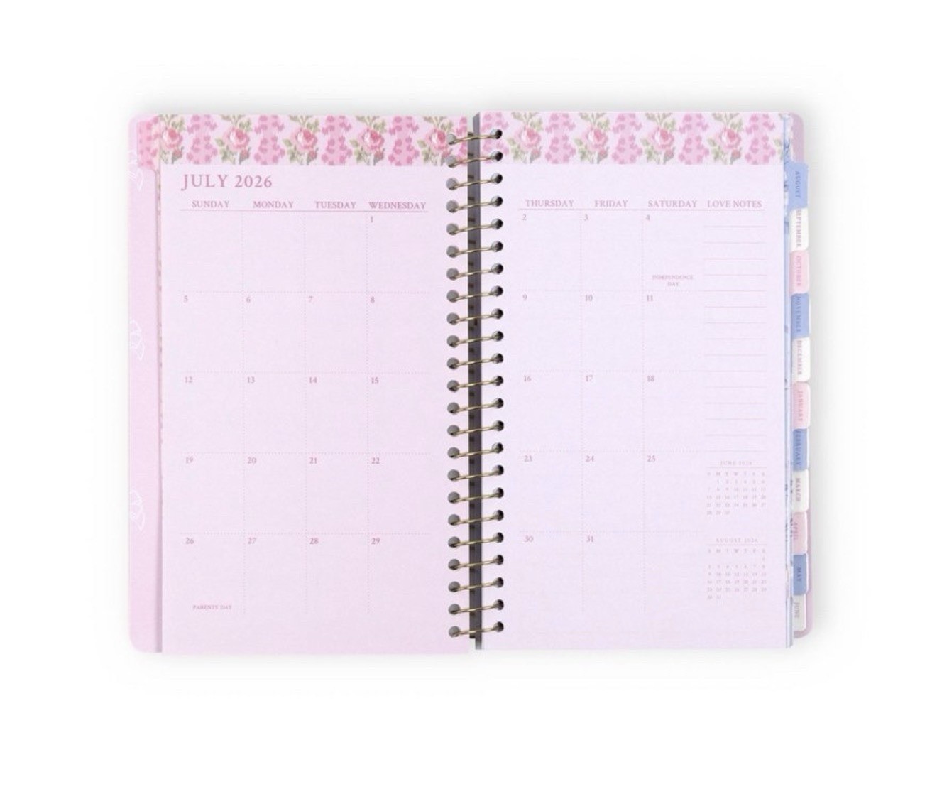 Love Shack Fancy X Target Yoobi Planner 5”x8”Everblooming Rosettes Ballet Bloom