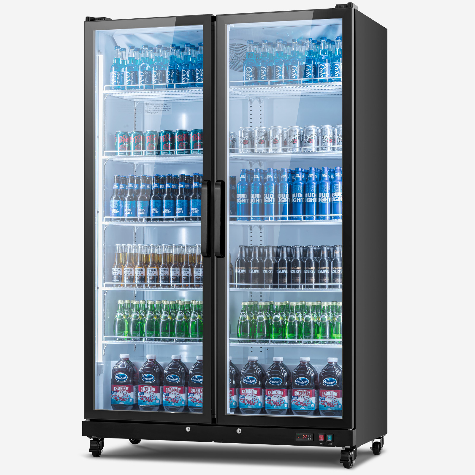 Yeego Commercial Display Beverage Refrigerator 37.79 Cu.ft For Store,Supermarket