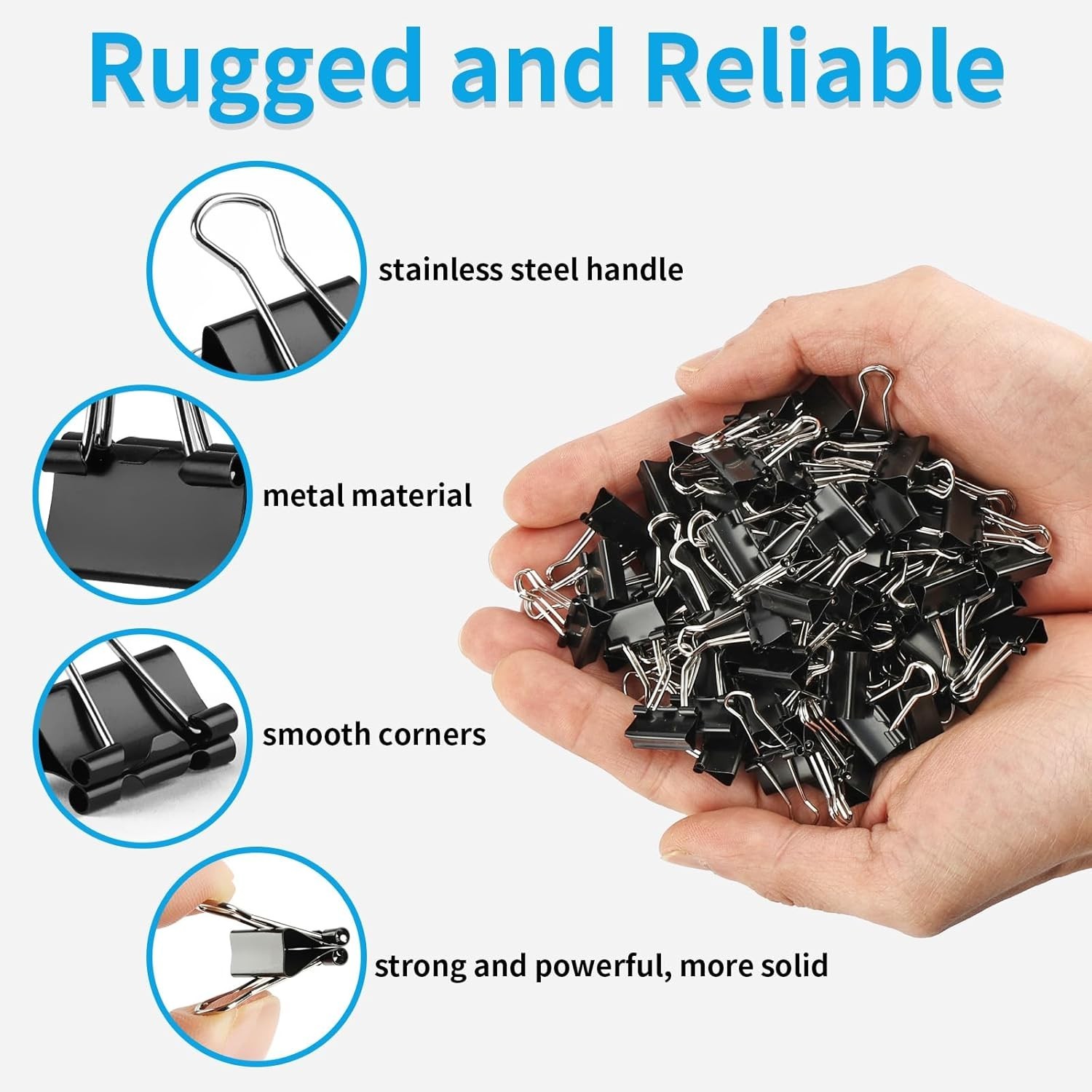180Pcs Small Binder Clips, Mini Binder Clips, 0.63 In/15Mm Clips Office Supplies