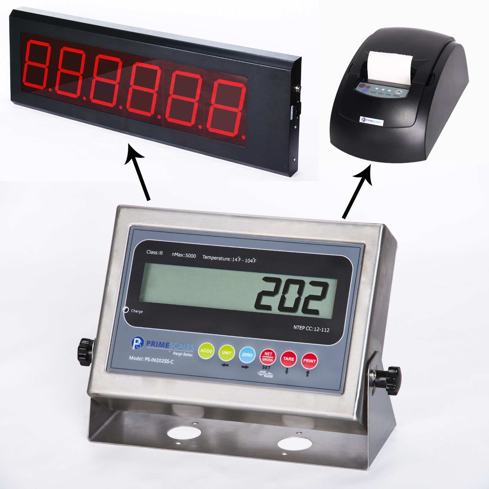 Prime Scales NTEP Indicator with Printer & Remote Scoreboard Display
