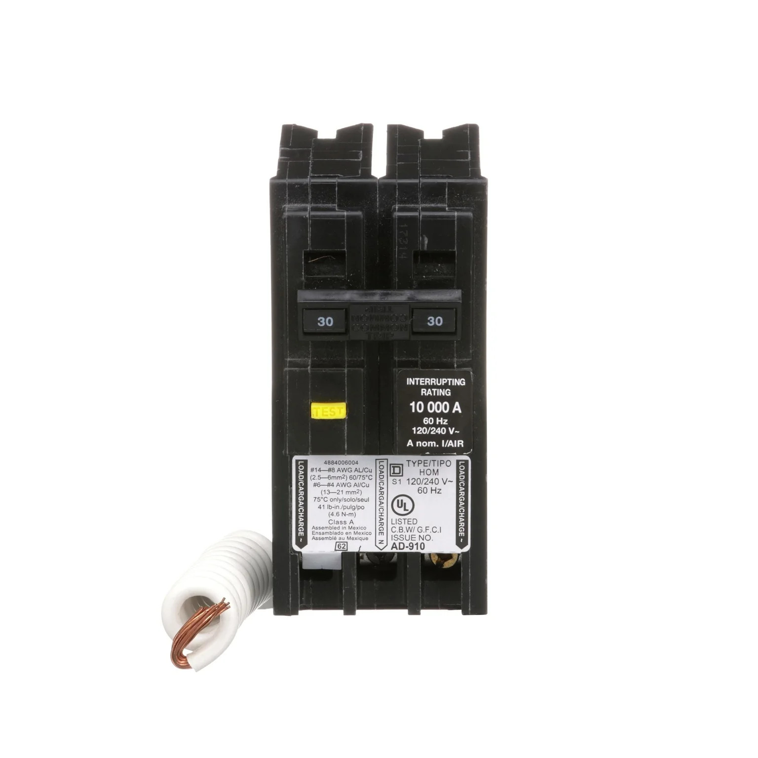 NIB – Square D – HOM230GFI – Mini Circuit Breaker, 30A, 2 Pole