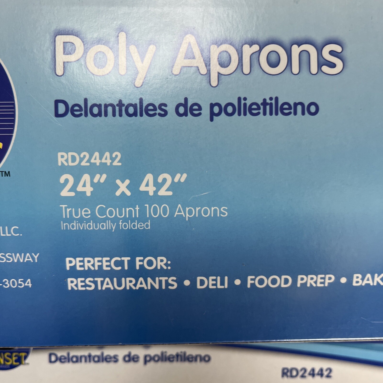 Disposable White Poly Aprons 10 Boxes (100 Count) 24″ x 42″ (4 BOX)