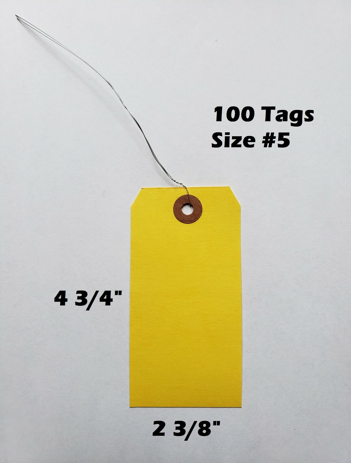 Pack of 100 Manila Red Orange Green Blue Yellow Shipping Wire Strung Tags Sz 5