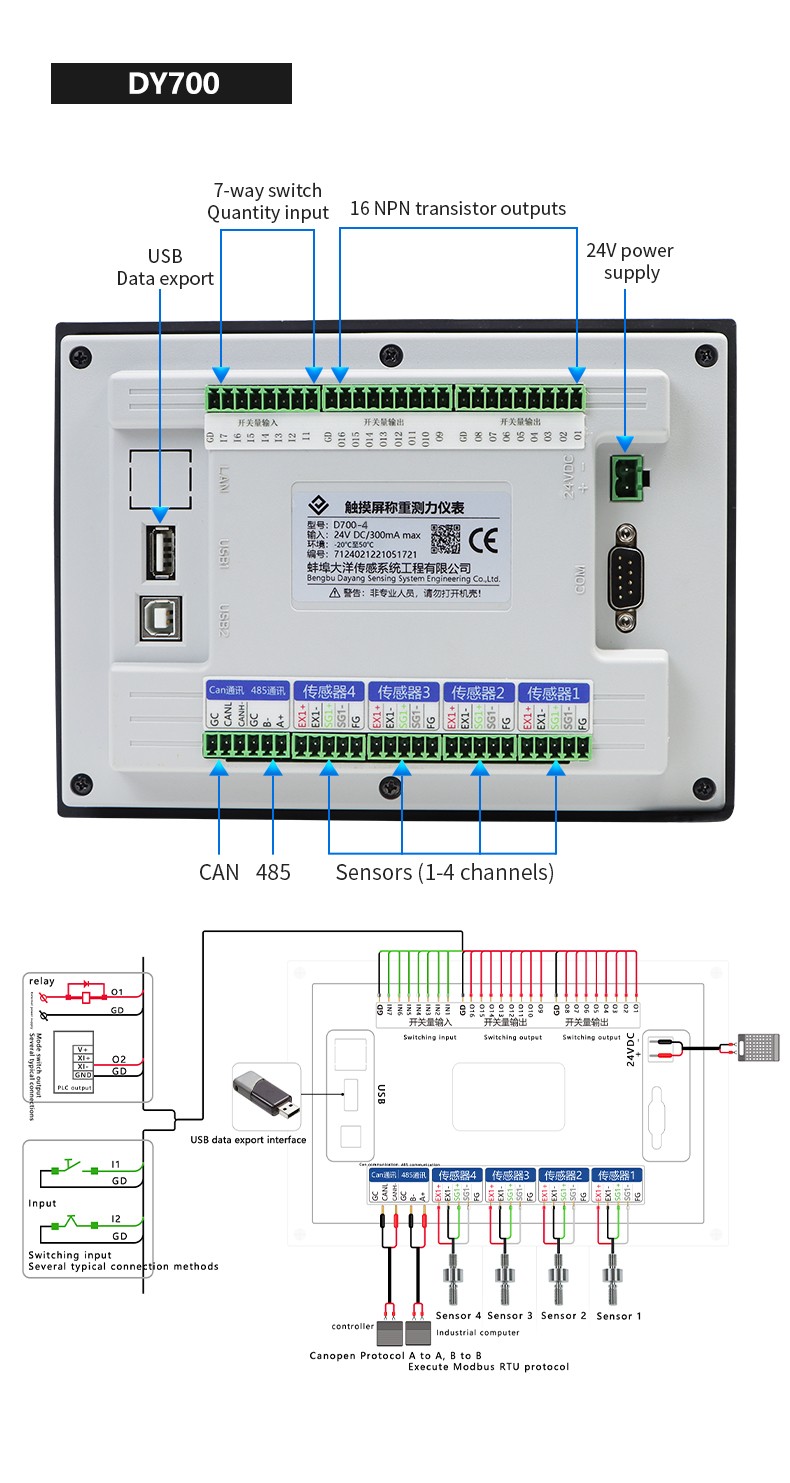 DAYSENSOR Shear Beam Load Cell Sensor with Indicator Display for Industria Test