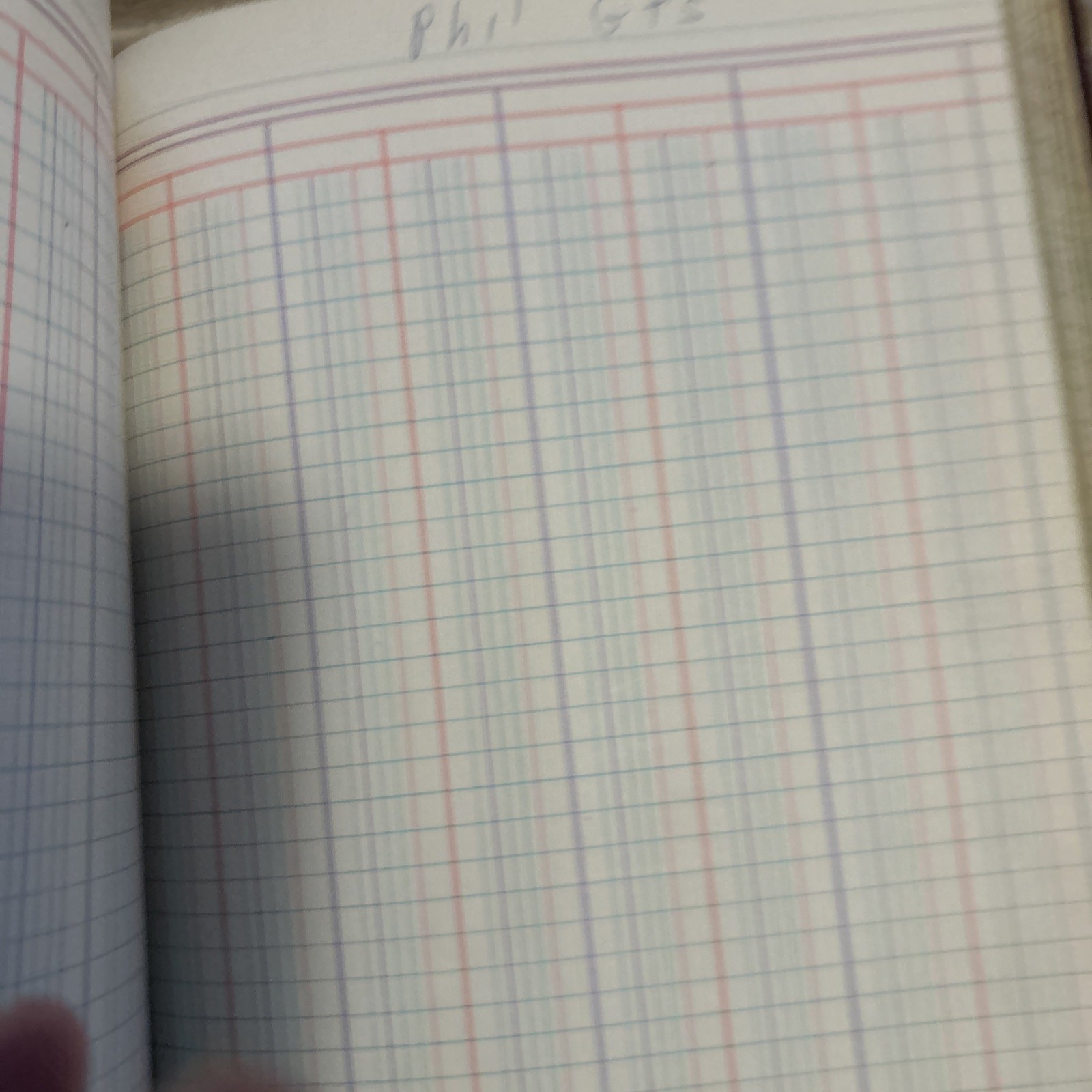 Boorum & Pease Standard Columnar Book No. 21 Vintage Pages 10-160 Blank 2-9 Used