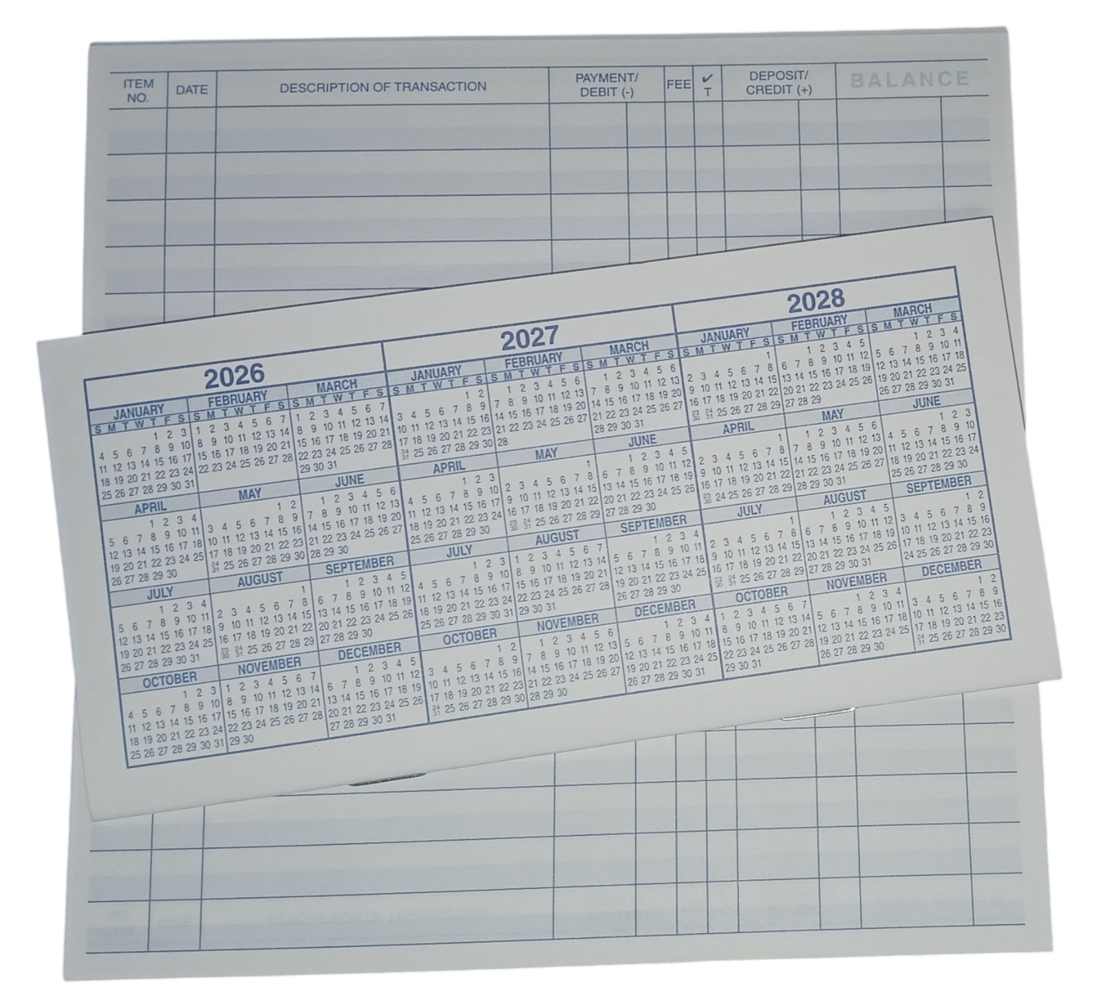 Checkbook Transaction Registers 2023 2024 2025 Calendar Check Book Register