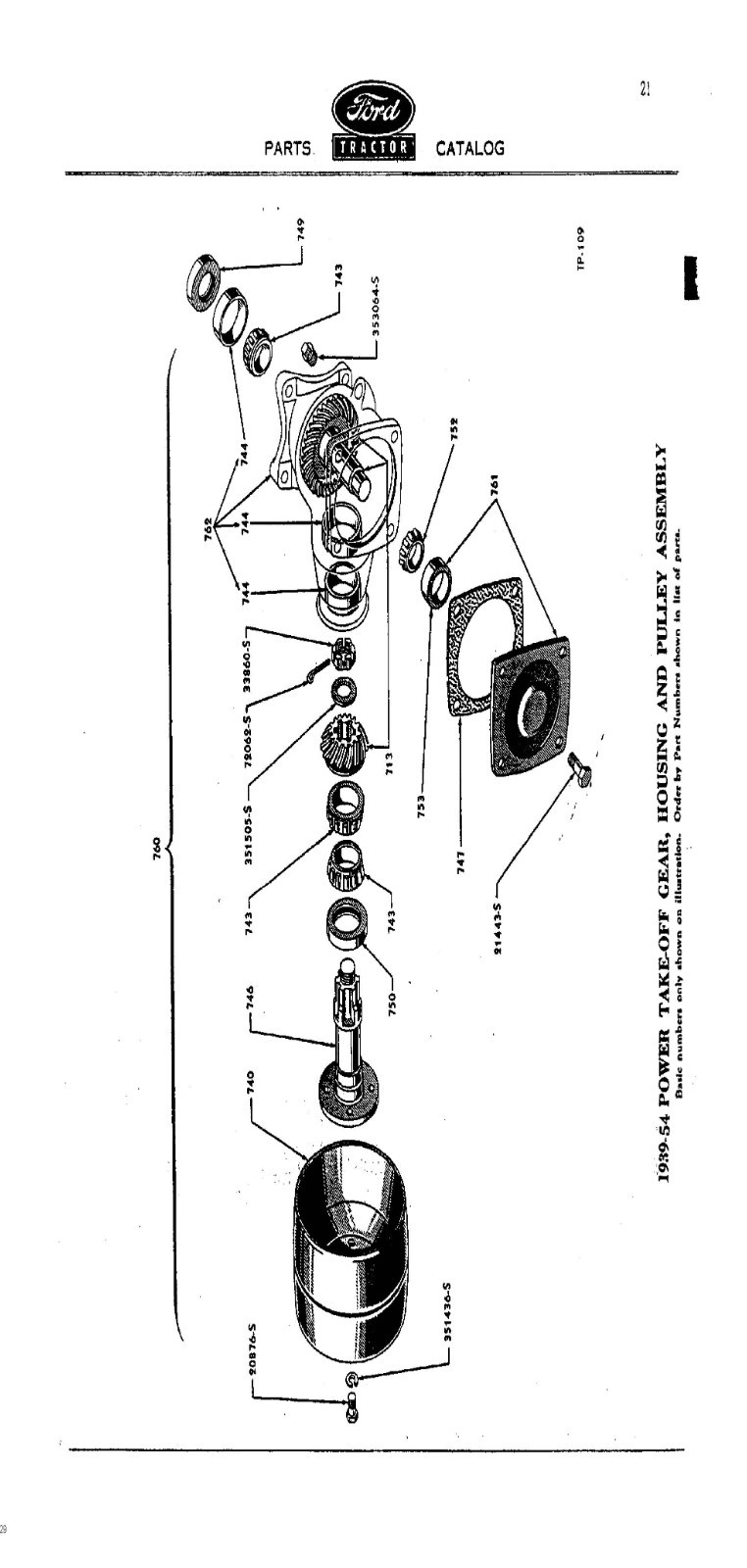 1939-1952 N TRACTOR PARTS MANUAL FORD 9N 2N 8N CATALOG EXPLODED VIEW