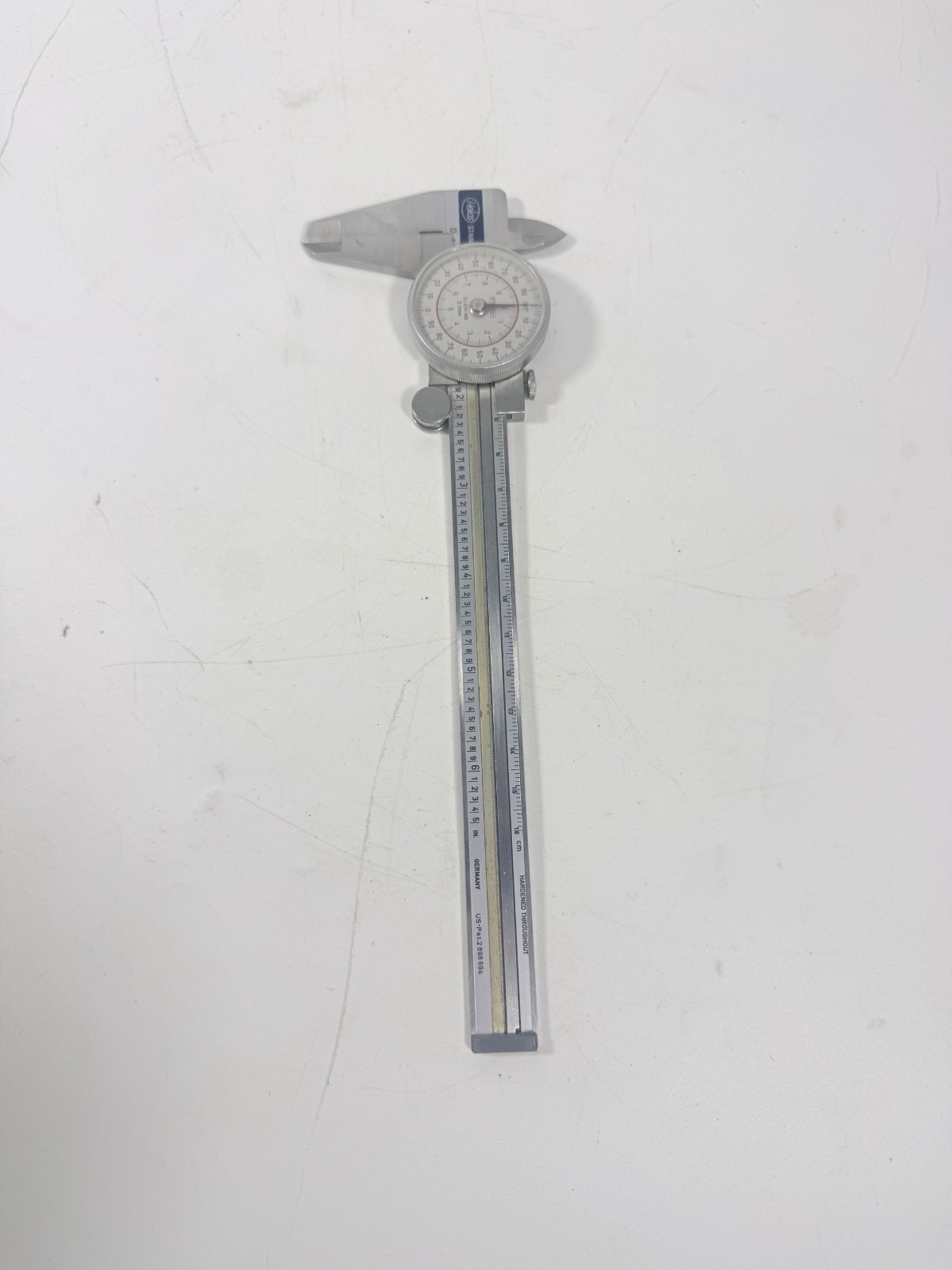 Helios Fowler 52-030-006 .001 Dial Caliper 6.5″ Stainless Steel WORKING F153 Ger