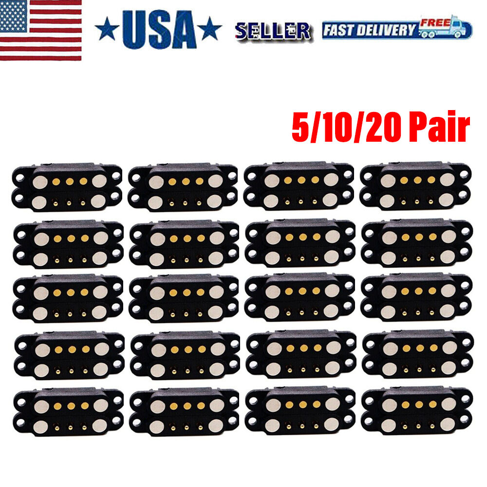 5/10/20Pair-Magnetic Pogo Pin Connector, 3Pin Male Female 2.54mm Probe Connector