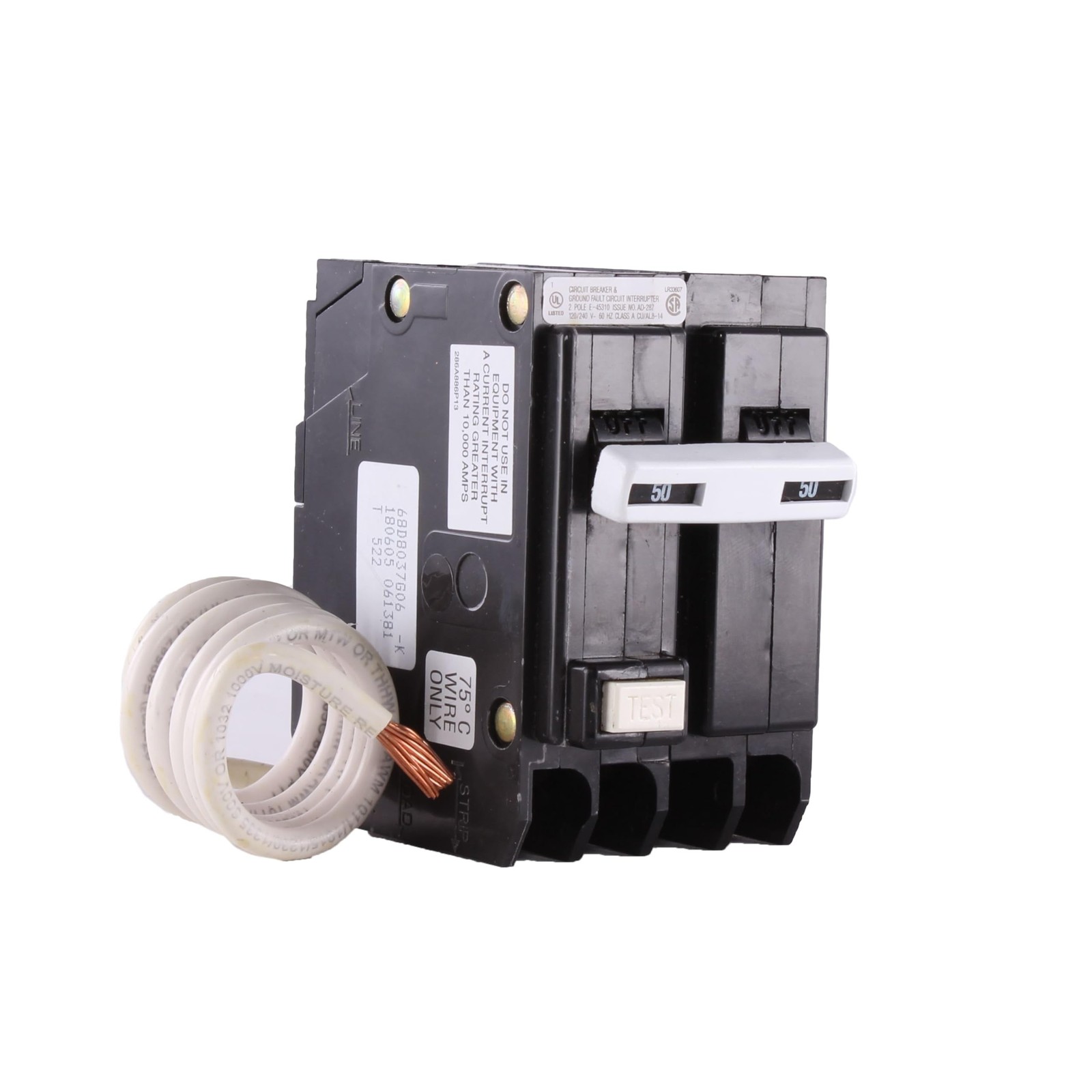 ABB Q-Line® THQL2150GFT • 50A Double-Pole Breaker • Ground Faul
