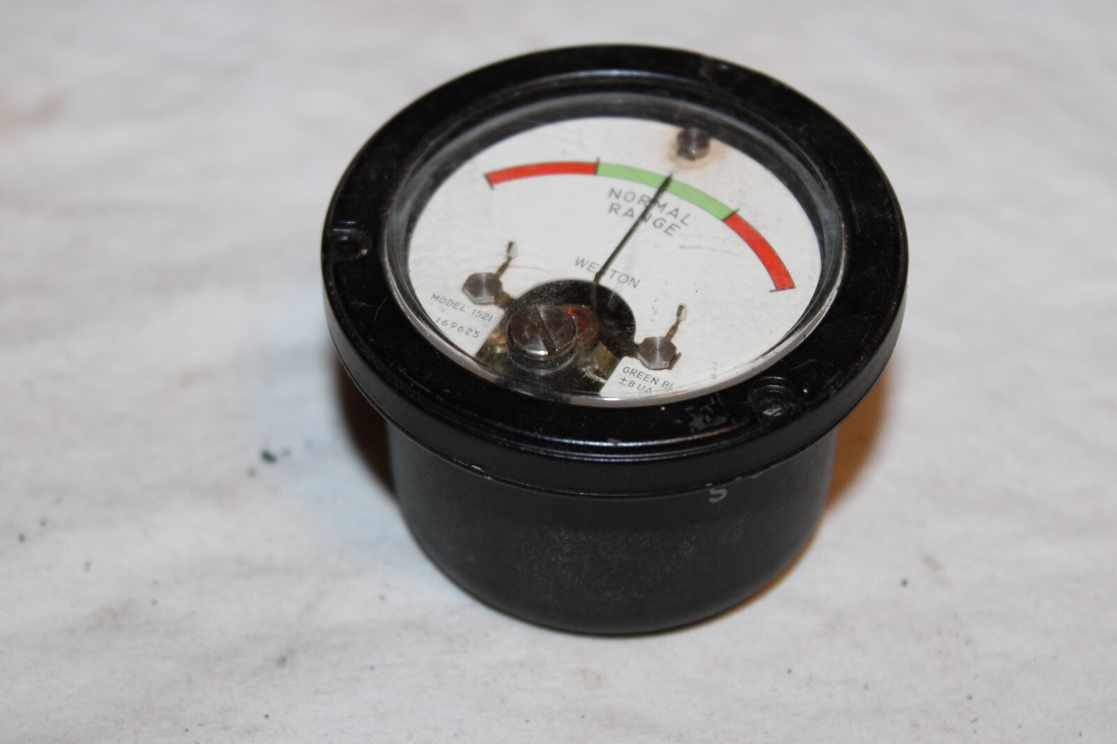 Vintage Weston DC Microamp Null Panel Meter Model No. 1521