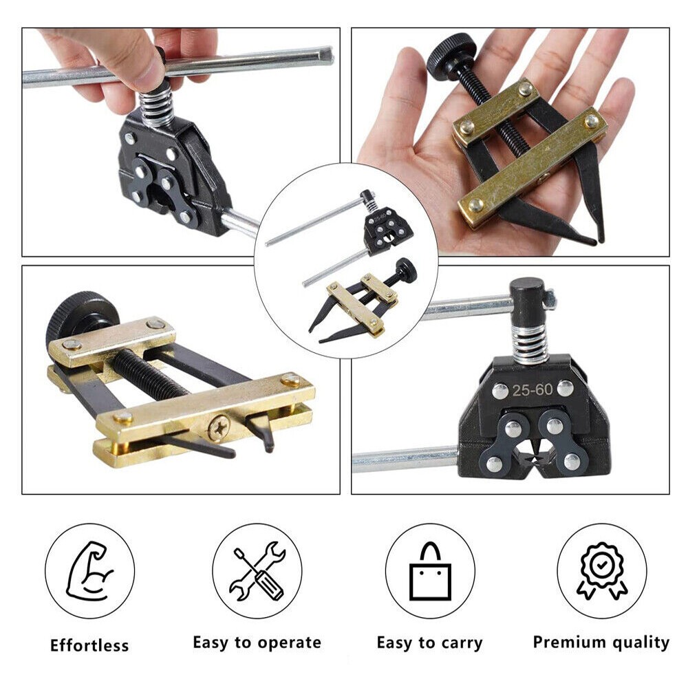 25-60 Chain Detacher Breaker Roller Chain Tools Kit for Motorcycle Go-Kart ATV