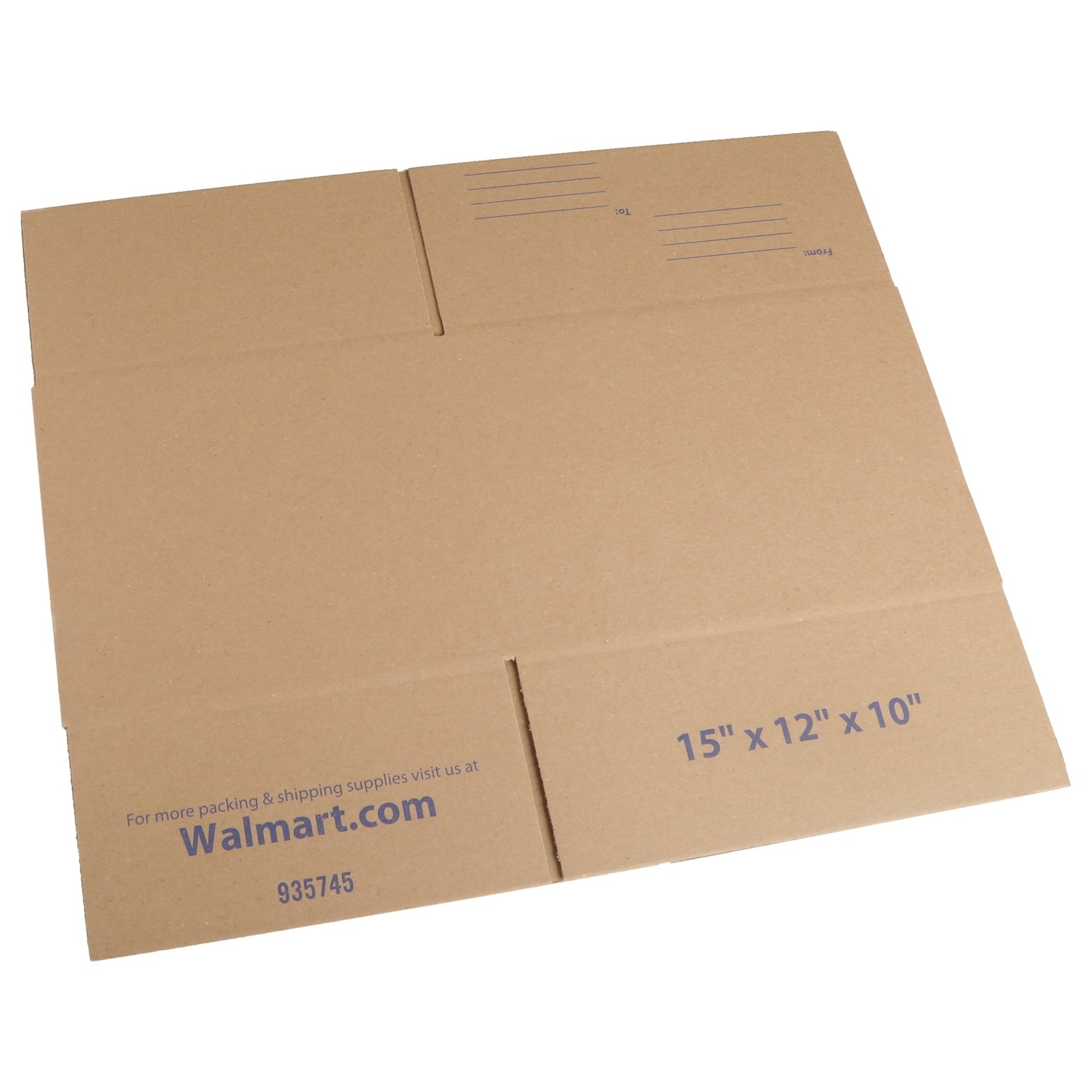 30-Count Recycled Corrugated Cardboard Shipping Boxes 15x12x10 Inches