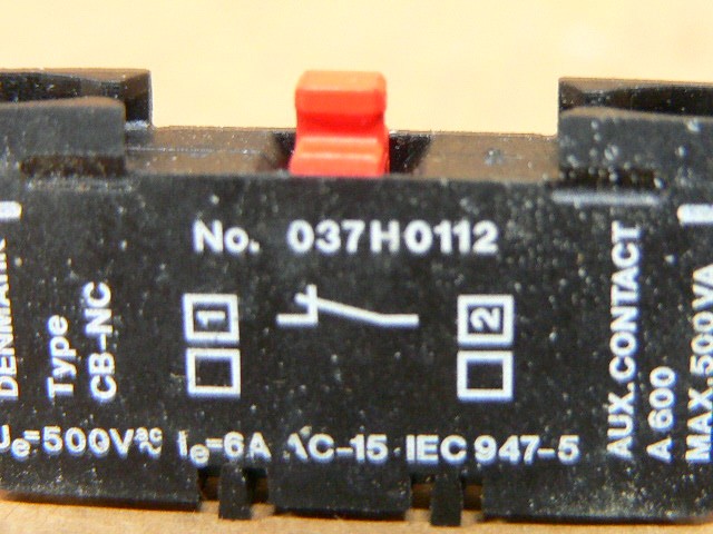 Danfoss 037H0112 Auxiliary Contact