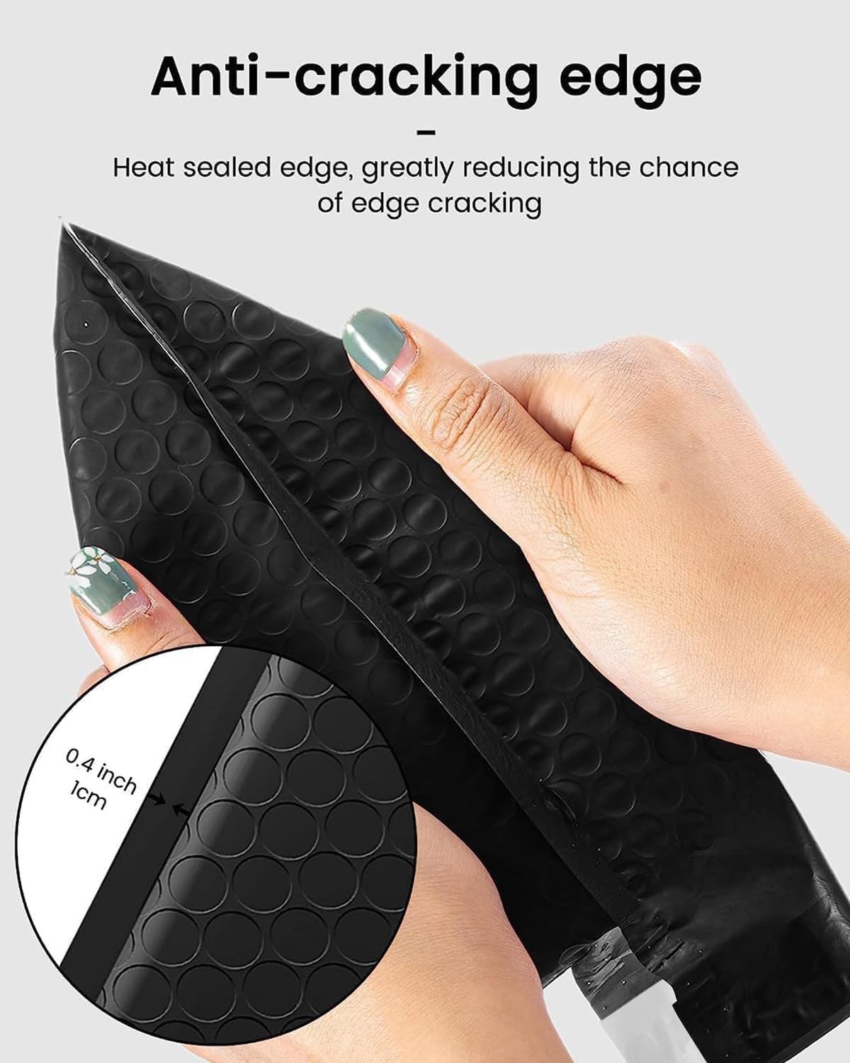 Black Bubble Mailers 4×8 Inches 50 Pack, Usable Size 4X7″ Bubble Envelopes fo…