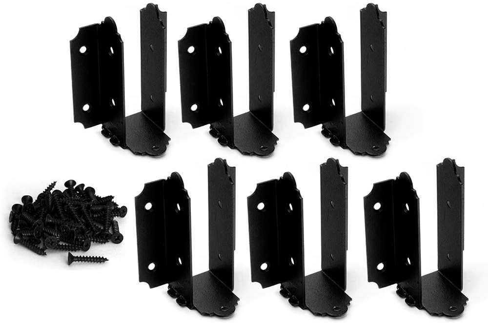 T-Tie Truss Plate Connectors, 6″, Steel, Powder Coated Finish, Black, 2 Pieces