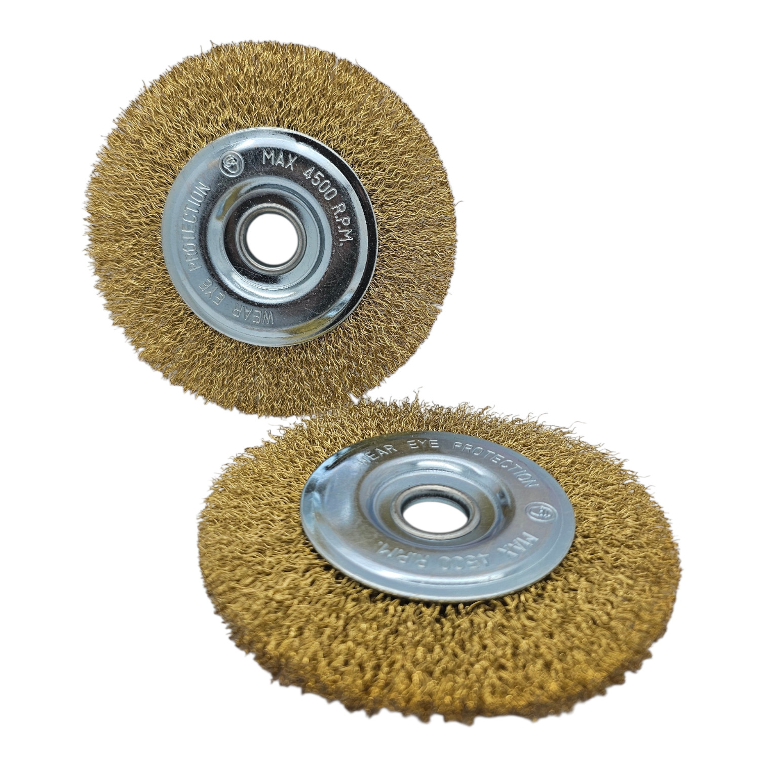 (QTY:2) 4-1/2” X 5/8″ Arbor Wire Wheel Brush for Angle Grinder