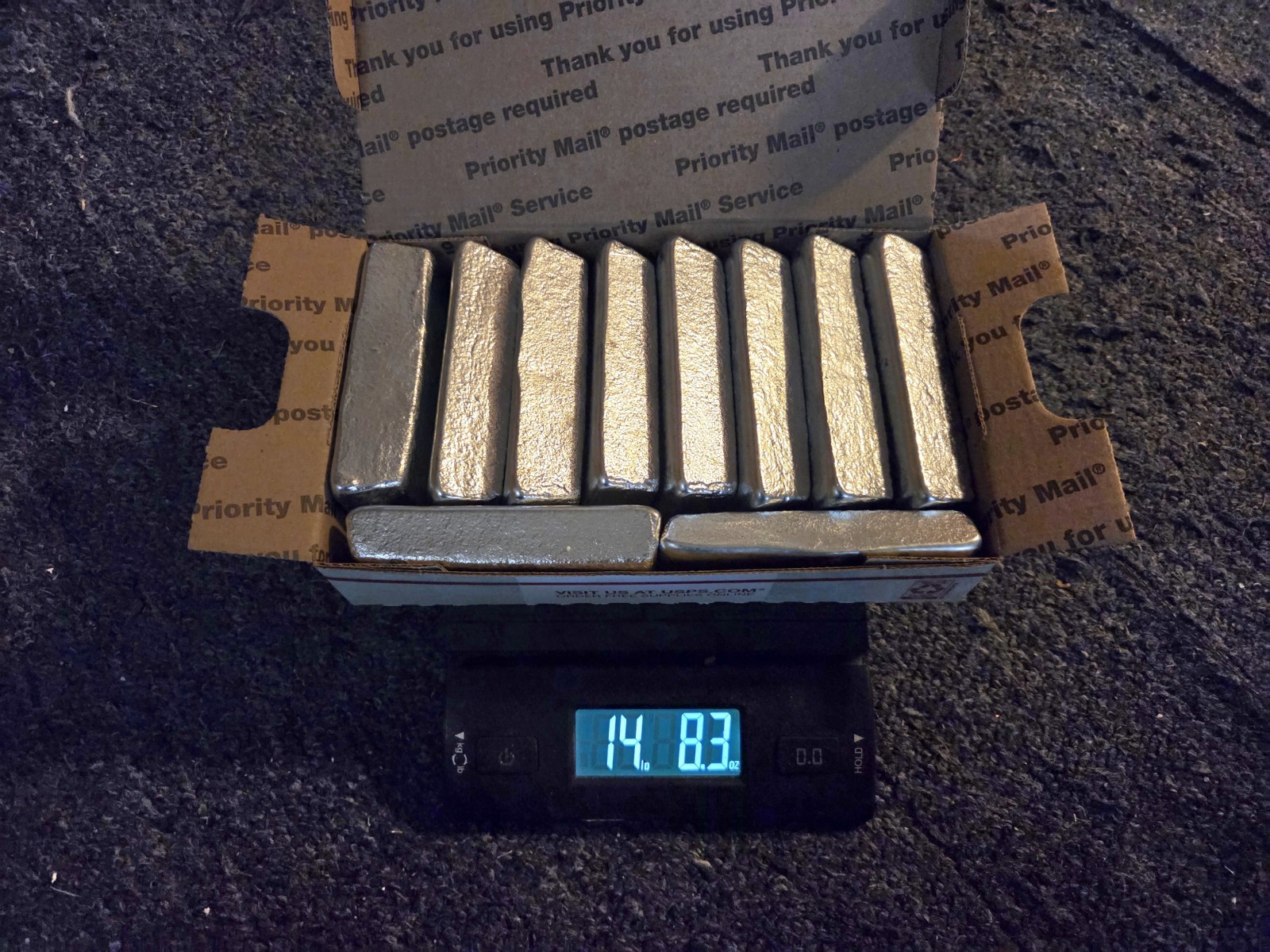 14 lbs + of Zinc ingots Great For Castings