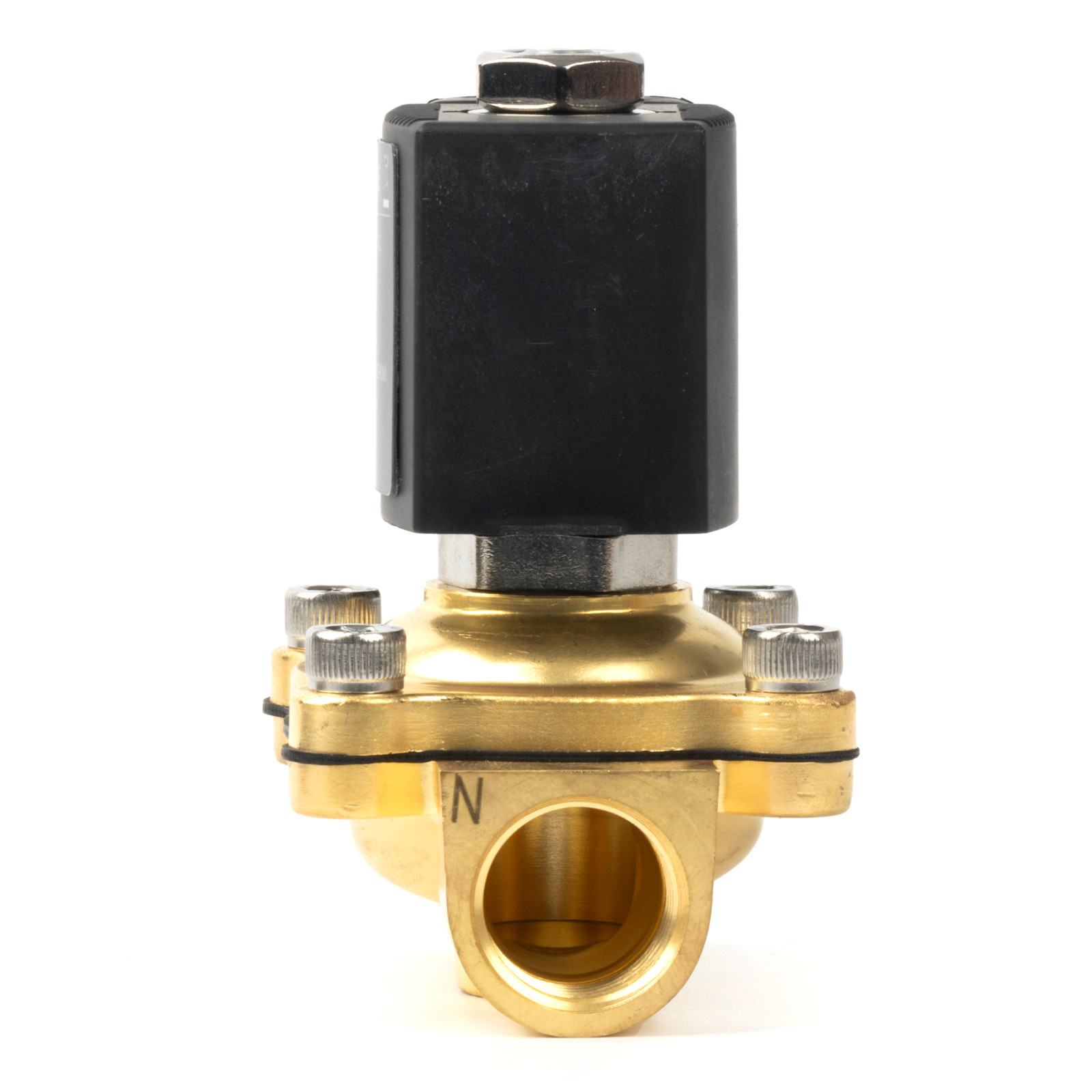 U.S. Solid 1/2 inch Brass Solenoid Valve VITON Seal 110V AC NC 145 psi