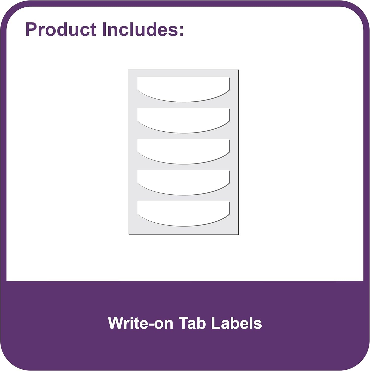 Mini Size 5-Tab Poly Index Dividers with Pockets, for 5.5 x 8.5, 6 x 9 and 8….