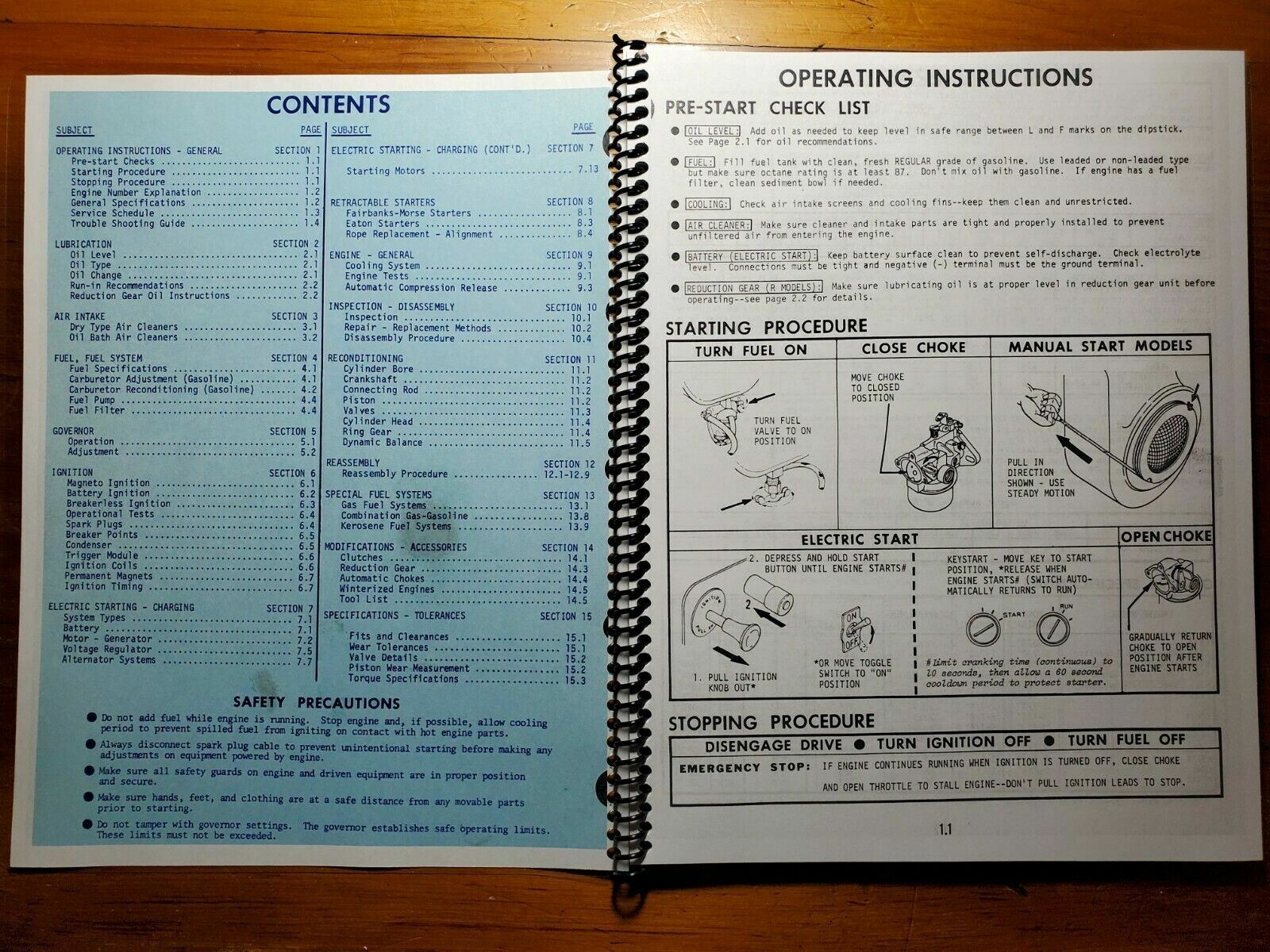 Kohler K91 K141 K161 K181 K241 K301 K321 K341 Single Engine Service Manual 6/81