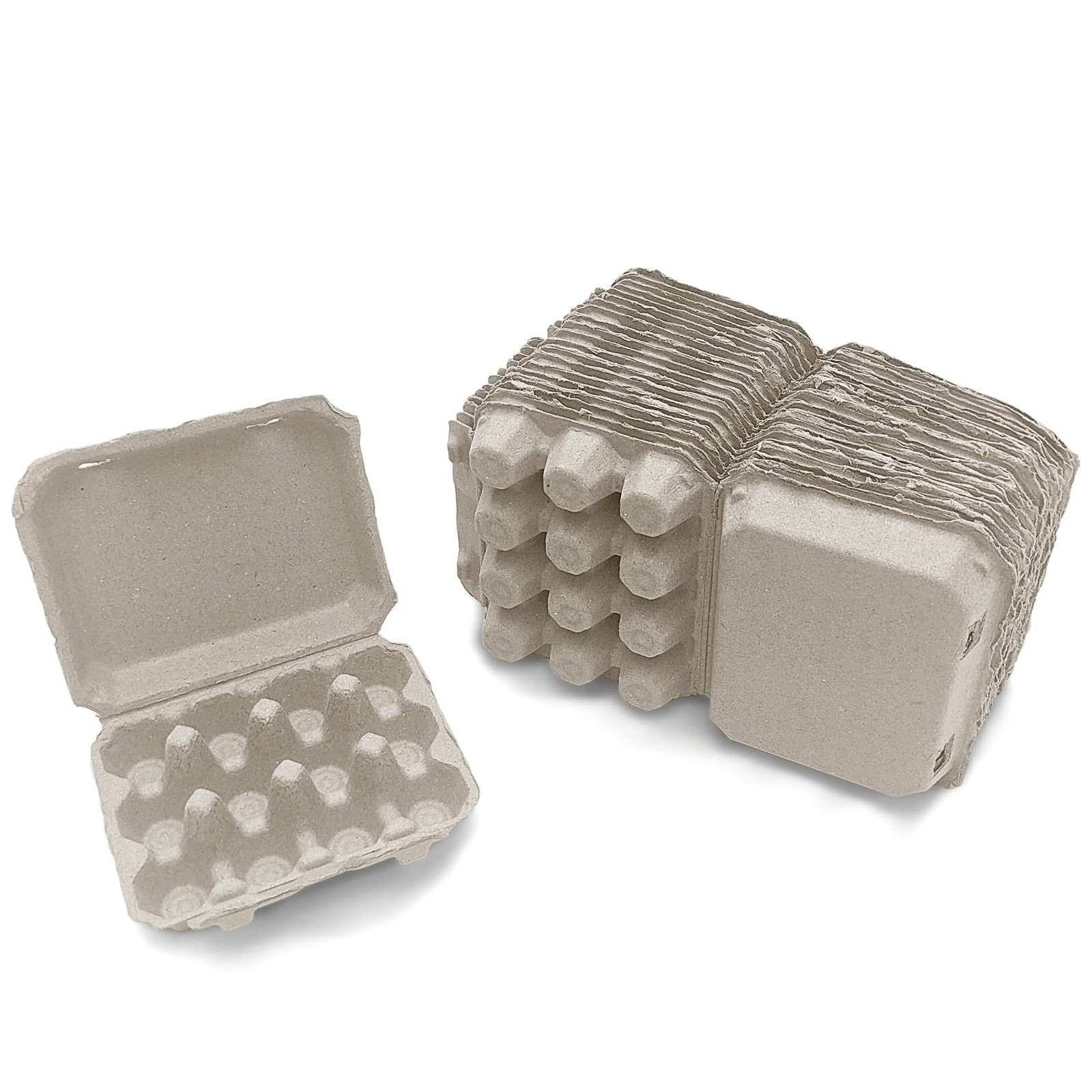 Quail Egg Cartons – Recycled Cardboard Paper Pulp 3×4 Square Style – Holds On…