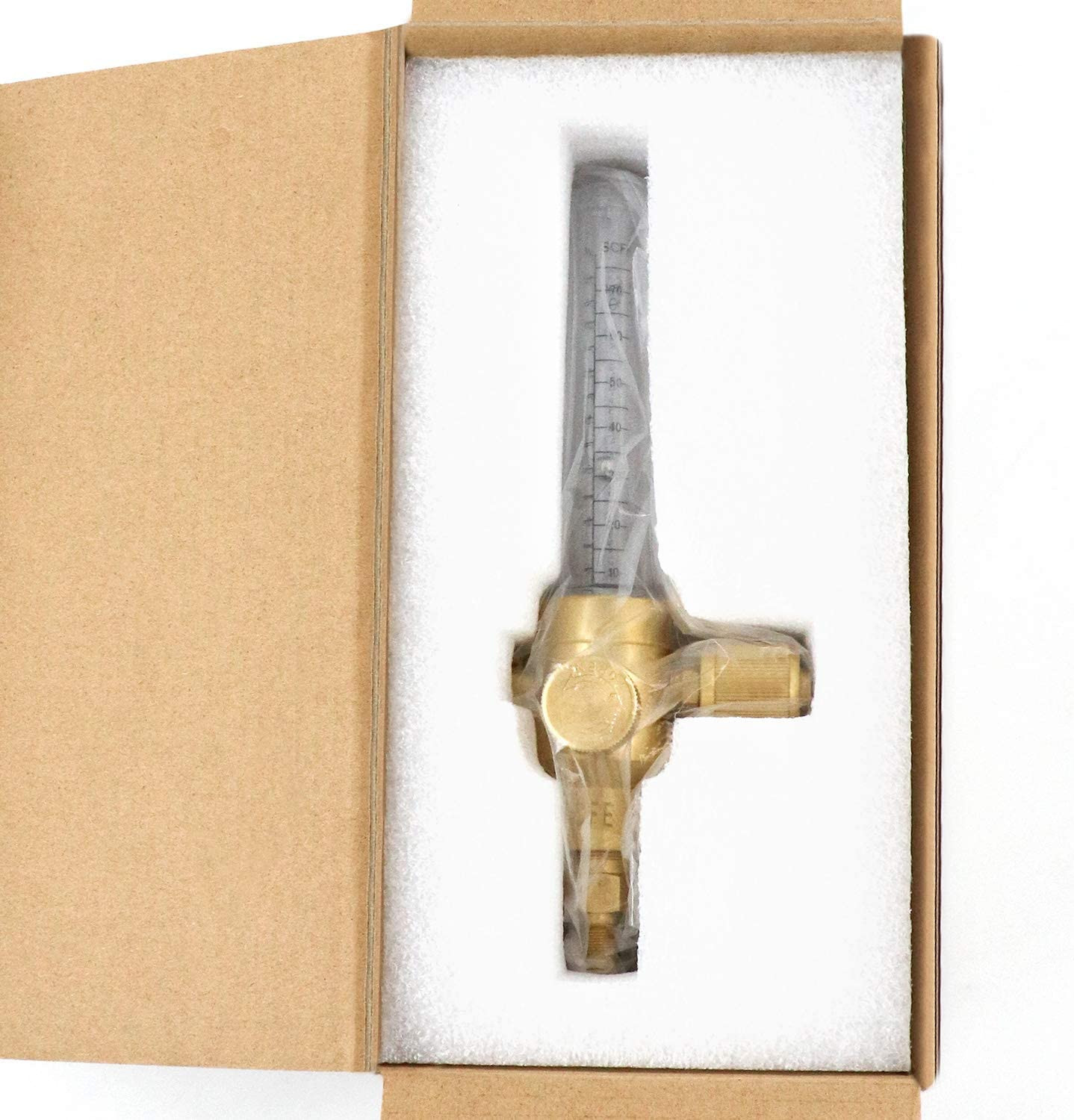 1/4in Flare Nitrogen Flow Indicator 1/4 FxM Brazing Purge Gauge 3-4 CFH HVAC Kit