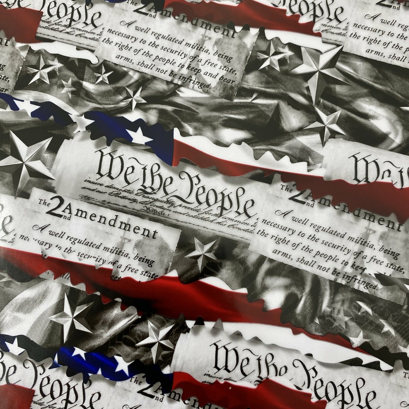 hydrographic film / activator second amendment hydro dip dipping wizard us flag