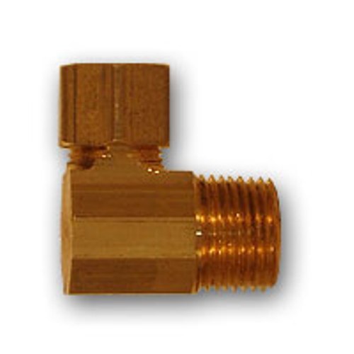 1/8 inch OD Compression x 1/8 Male MPT Elbow 90 Brass Pipe Fitting NPT water