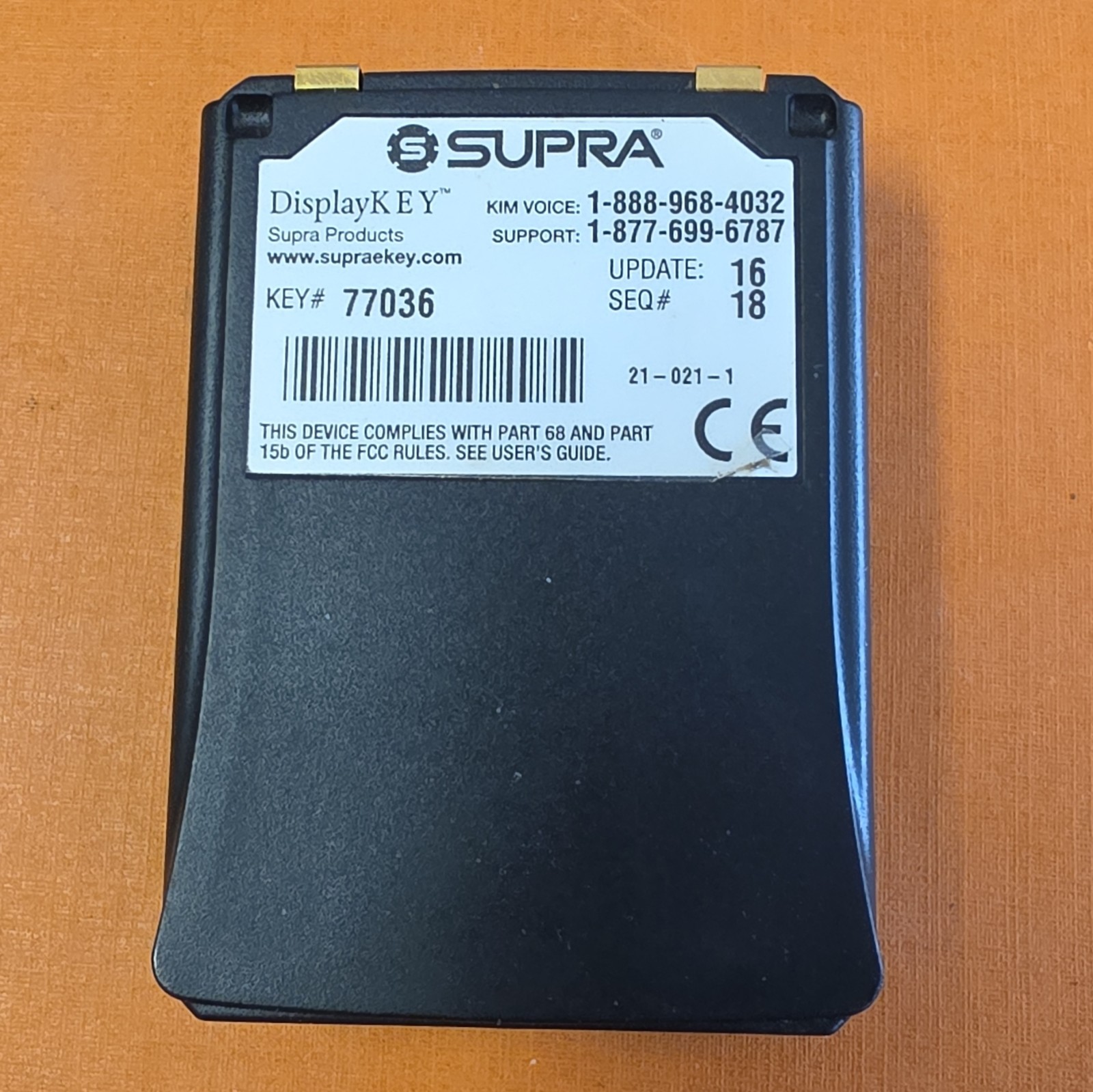 SUPRA DisplayKEY Combination Key Storage Lock Box Indoor Stand Alone 1 Key