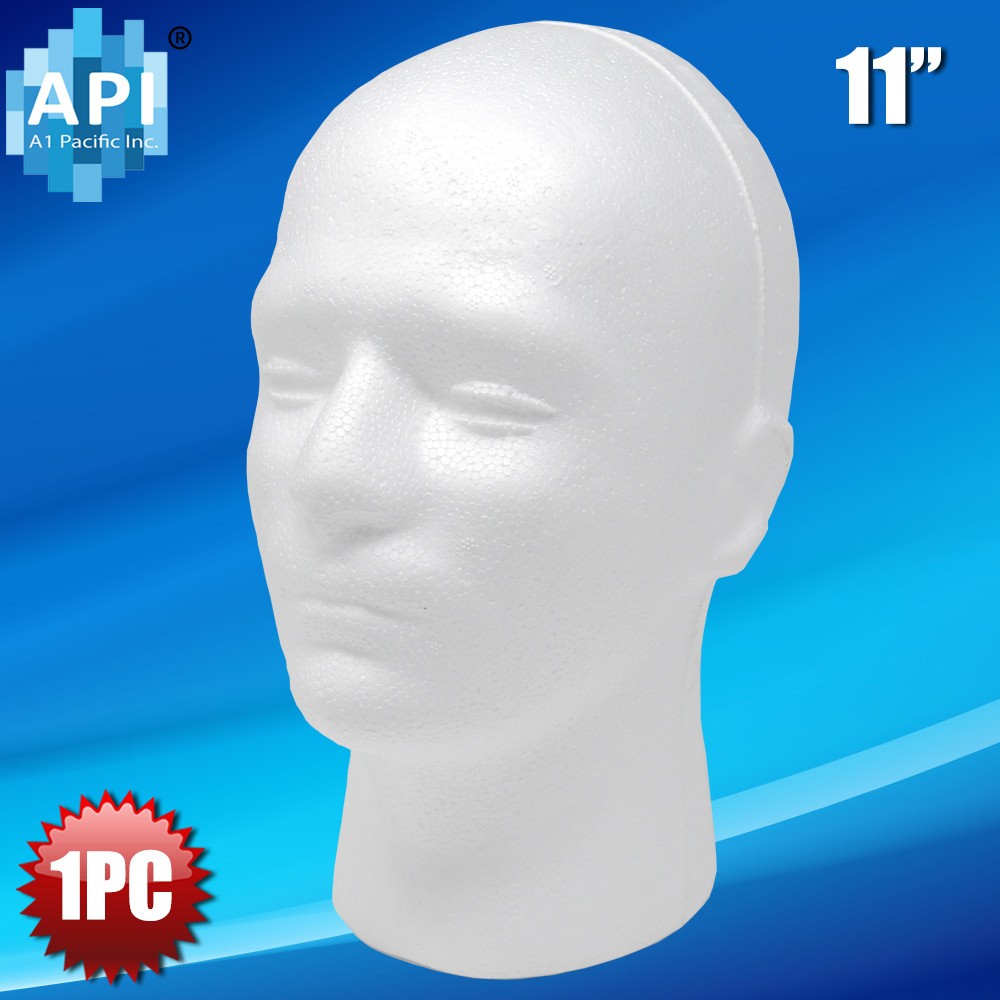 11′ MALE FOAM MANNEQUIN MANIKIN head wig display hat glasses