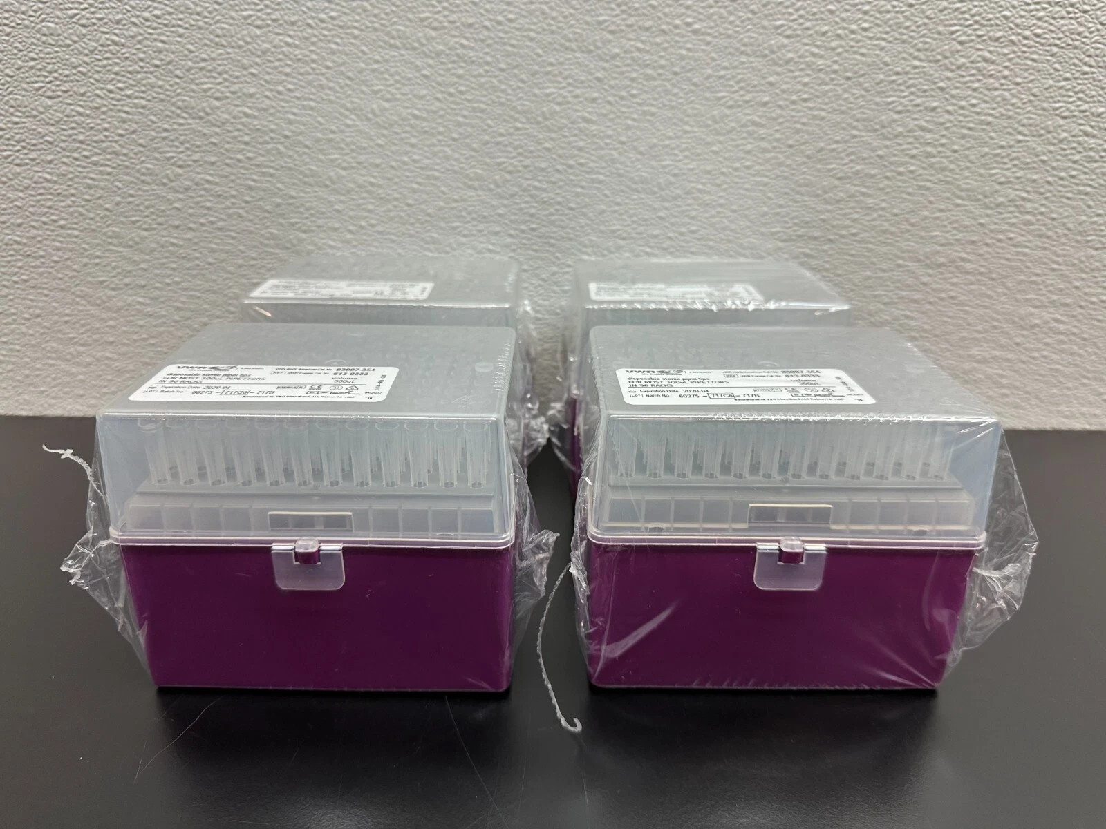 VWR Cat No 83007-354 Pipette Tips, 300µl Lot 4 Packs