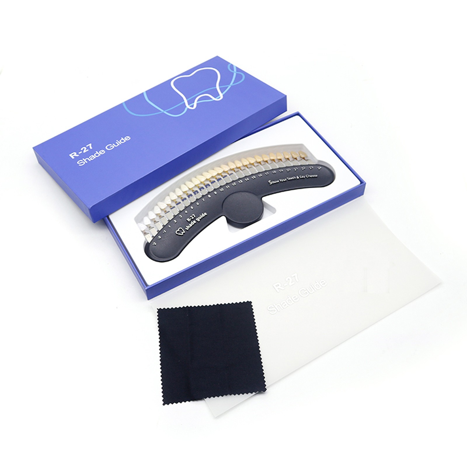 Shade Guide Dental Teeth Whitening Bleaching Comparison Shade Guide 27 Colors