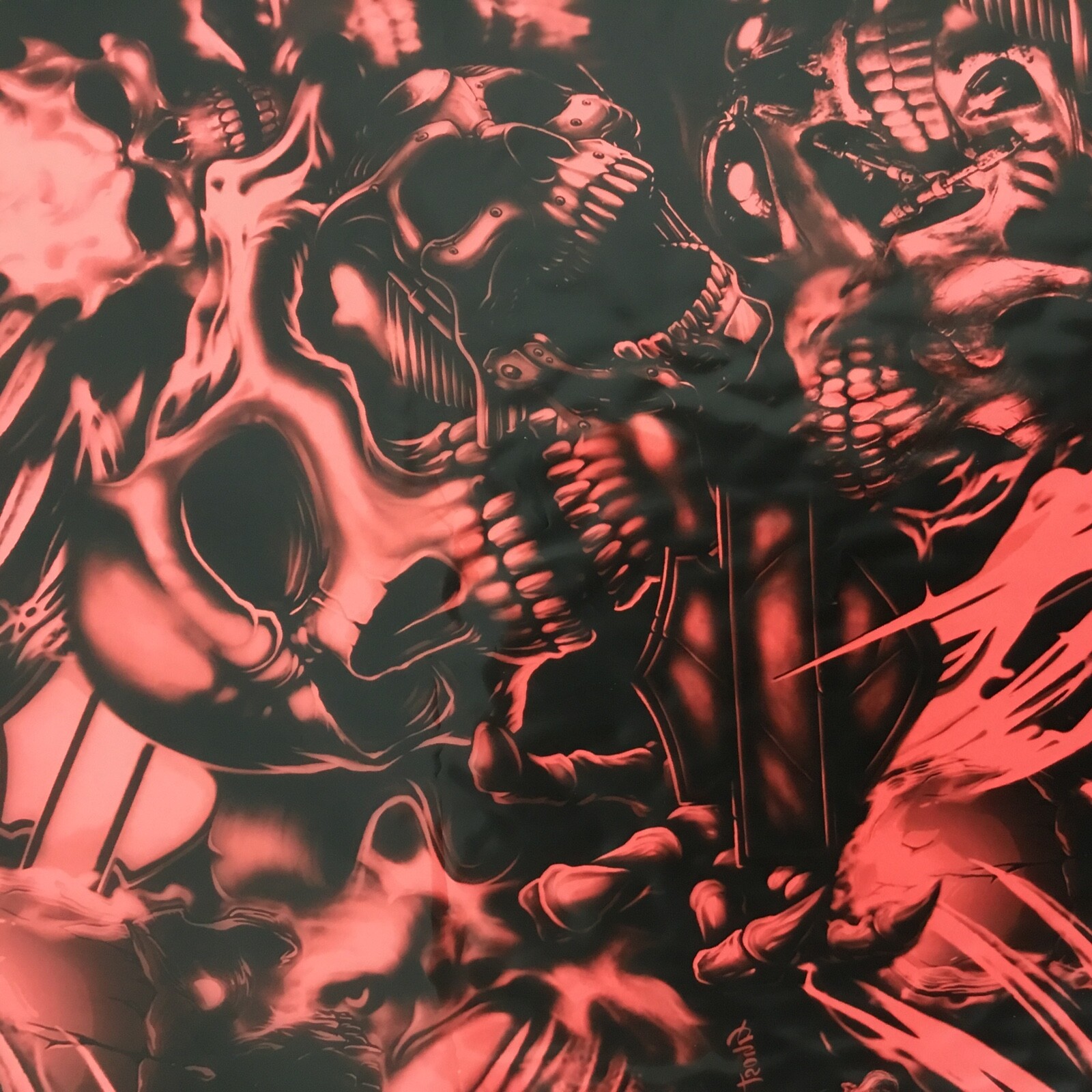 HYDROGRAPHIC FILM Skulls ghost rider Harley 7′ x 20″ hydro dipping DIP APE