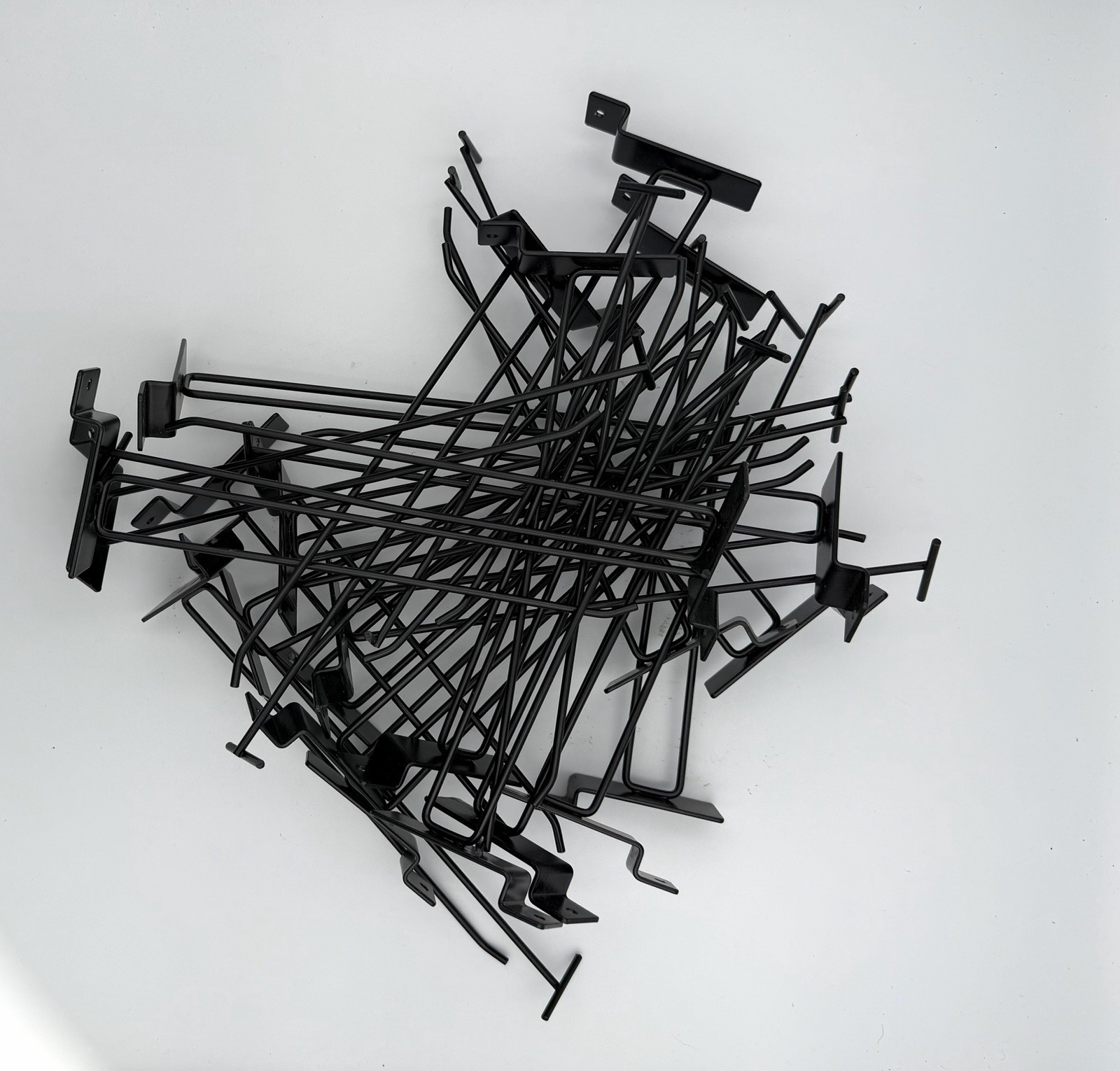 25 Slatwall 10” Slat Wall Board Hooks Shelving Sliding Hooks