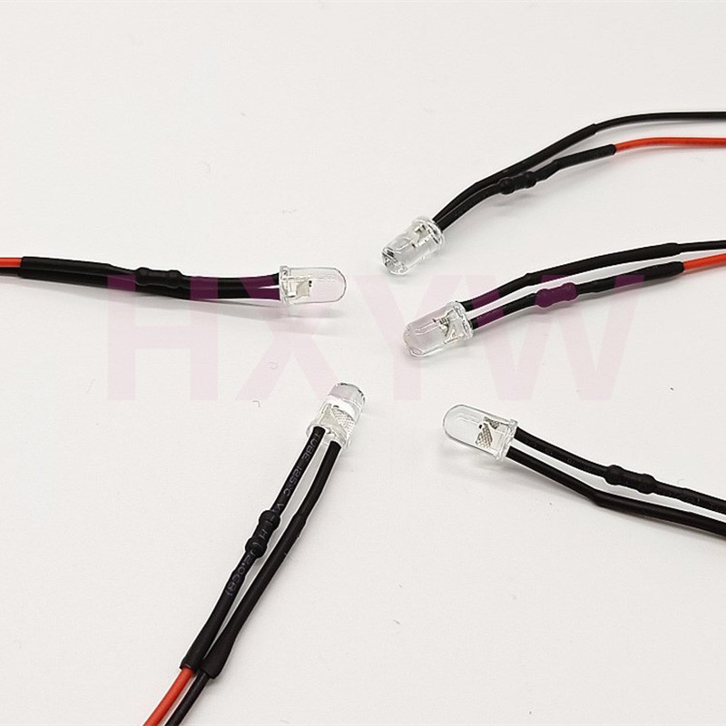Candle Flicker 3mm 3V 5V 6V 9V 12V 24V 36V 48V Lens Wired LEDS Various Colours