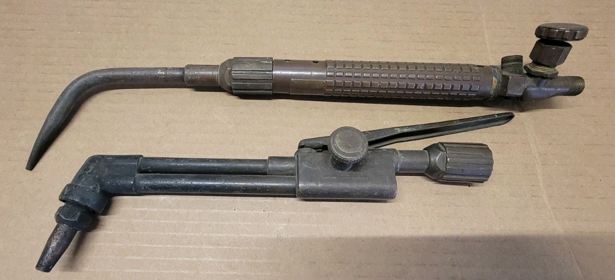 Airco 800 And 1875 Brads Welding Torch Handle & Head Attachment with Tip Lot