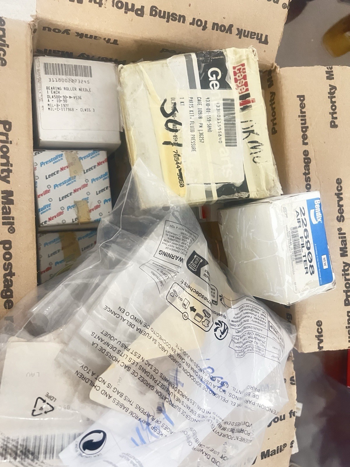 Bulk Lot of Military Parts, Mechanical Components & Parts, Bendix, Cat Elec. etc