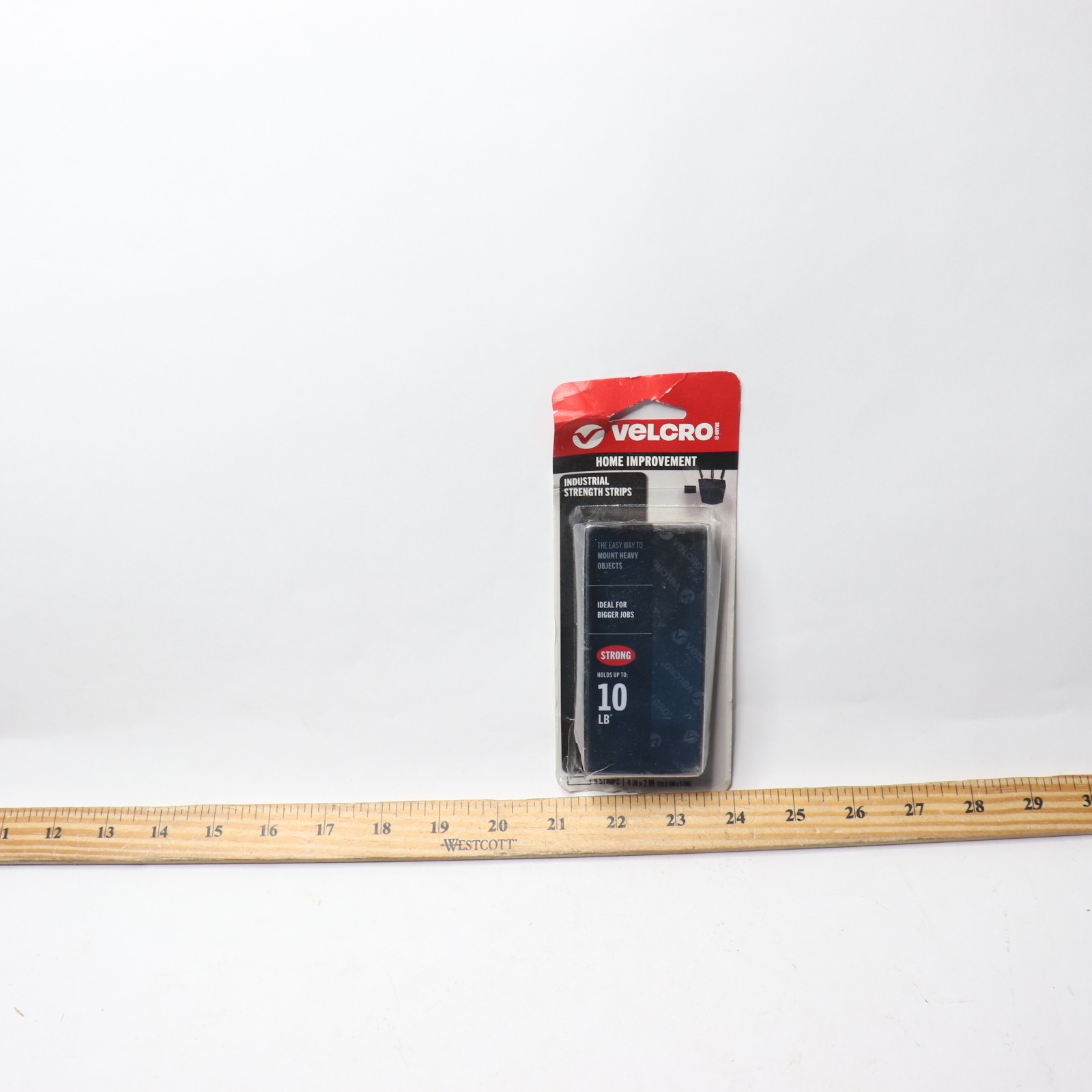 (4-Pk) Velcro(R) Heavy Duty Stick-On Adhesive Backed Fasteners Holds 10lb 4″x2″
