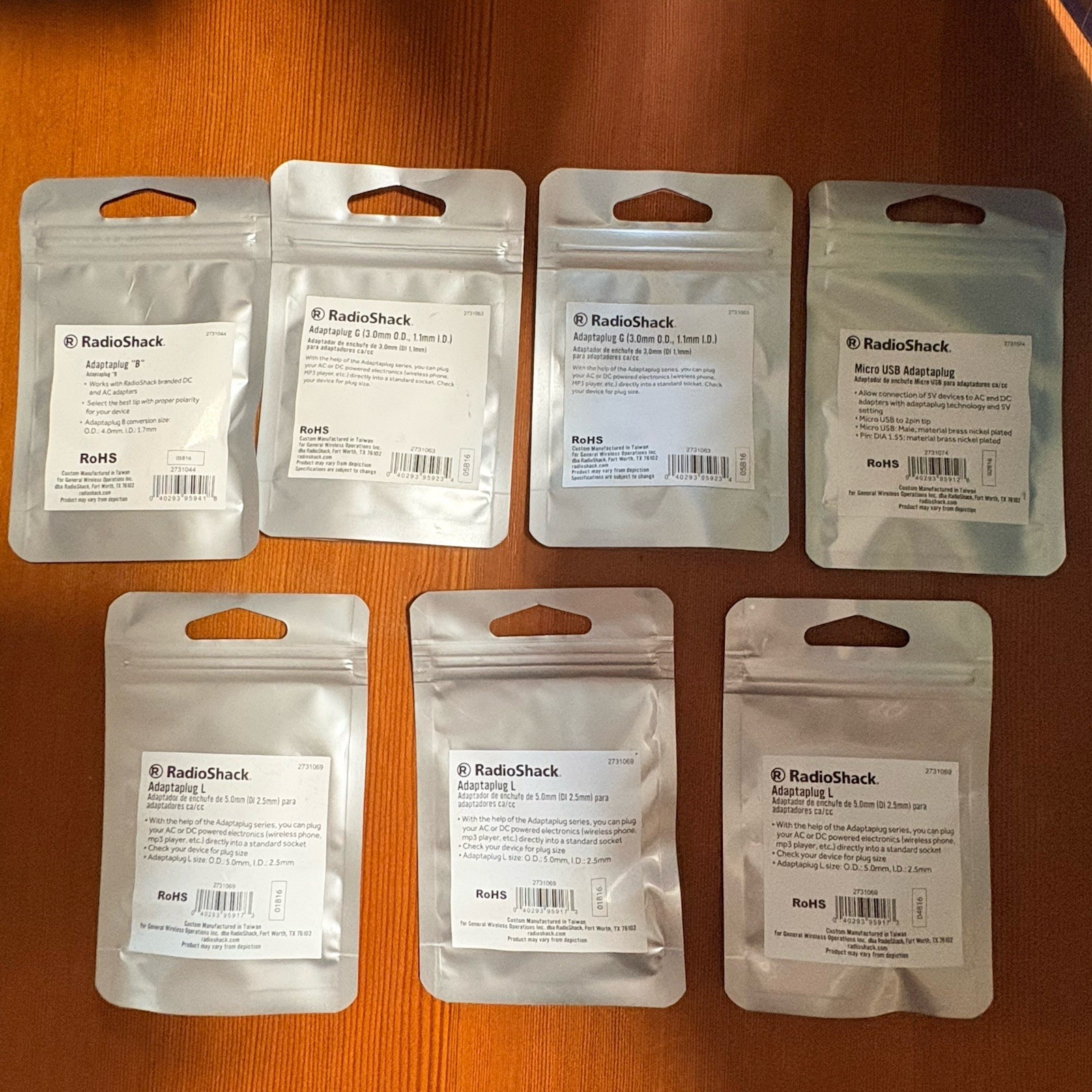 NOS RadioShack Enercell Mixed Adaptaplug HUGE LOT of 24 Assorted Power Tips