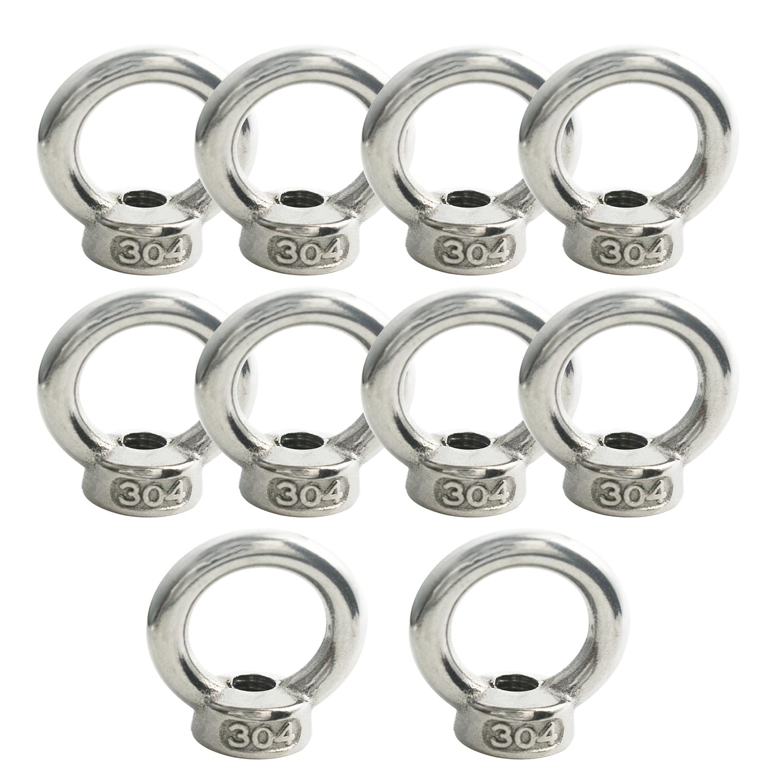 Floyutin M5 3/16″ EyeNut Stainless Lifting Eye Nuts Thread Ring Shoulder for …
