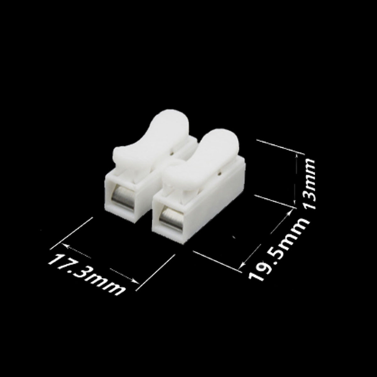 CompStudio 25 pcs CH2 Quick Connector Cable Clamp Terminal Block Spring Wire LED