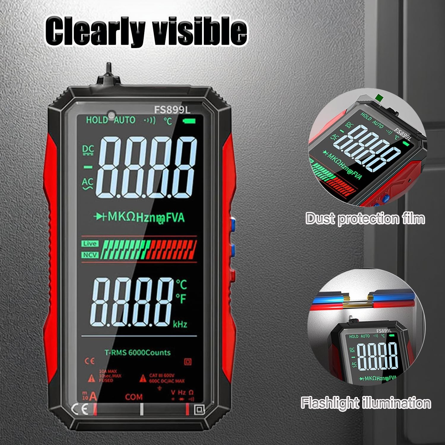 USB Rechargeable Digital Multimeter, 2026 Upgraded Fs899l Multimeter, Automat…