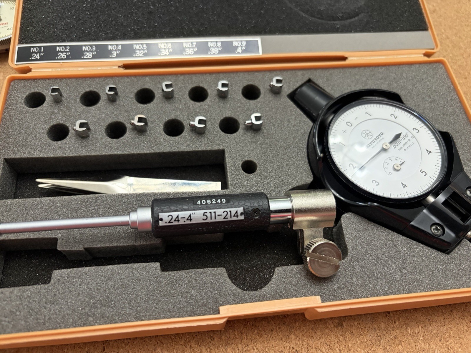 Mitutoyo Dial Bore Gage .24”-.4” Capacity Complete Set #511-214 Used!!!’