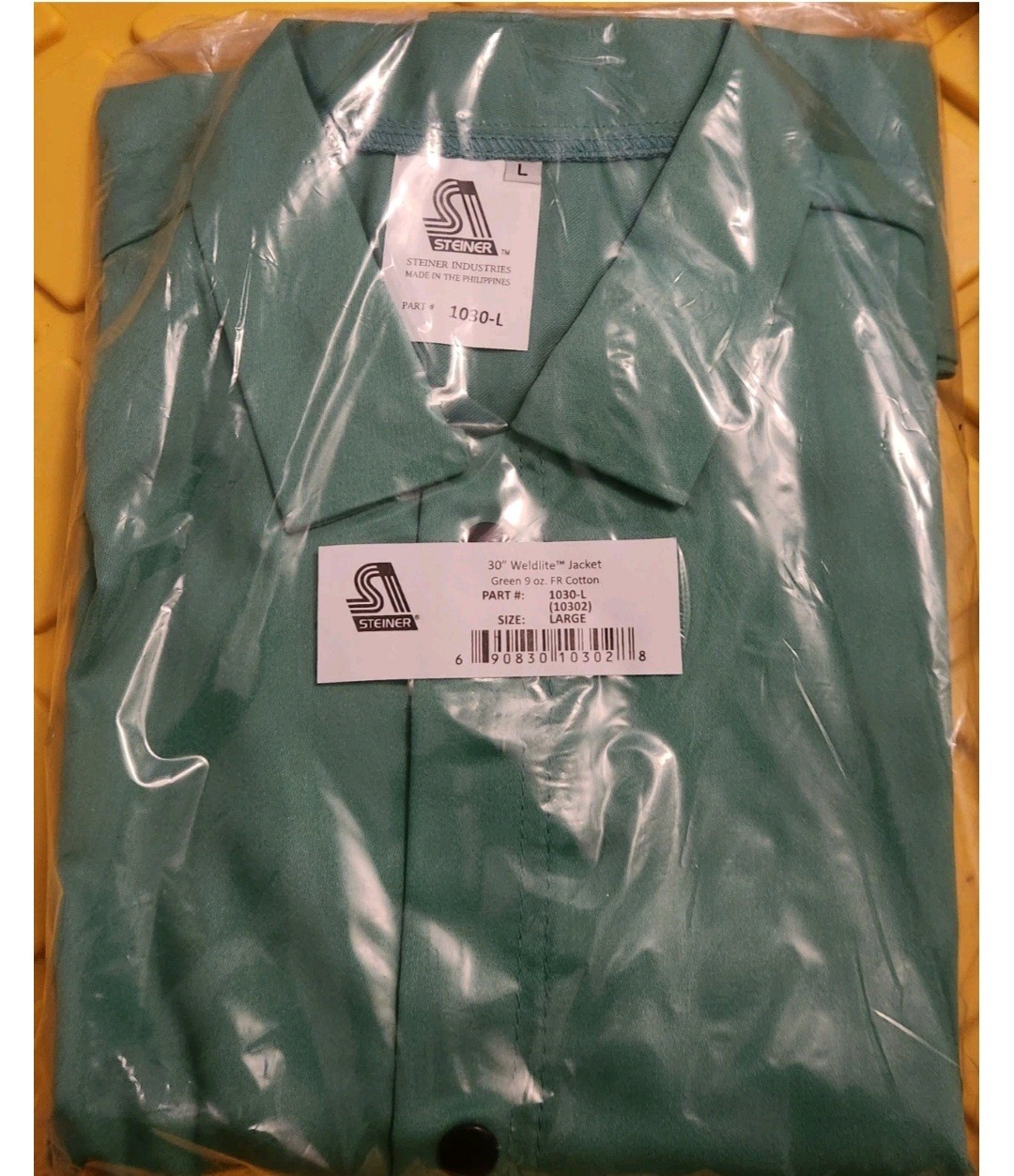 New Steiner Lightweight 30″ Green Flame Retardant Cotton Welding Jacket 1030