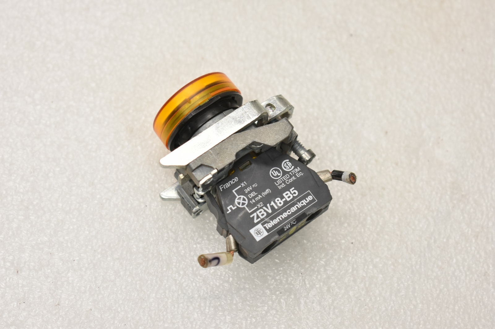 Telemecanique ZBV18-B5 Flashing Orange Light Block 24VAC/DC 50-60HZ